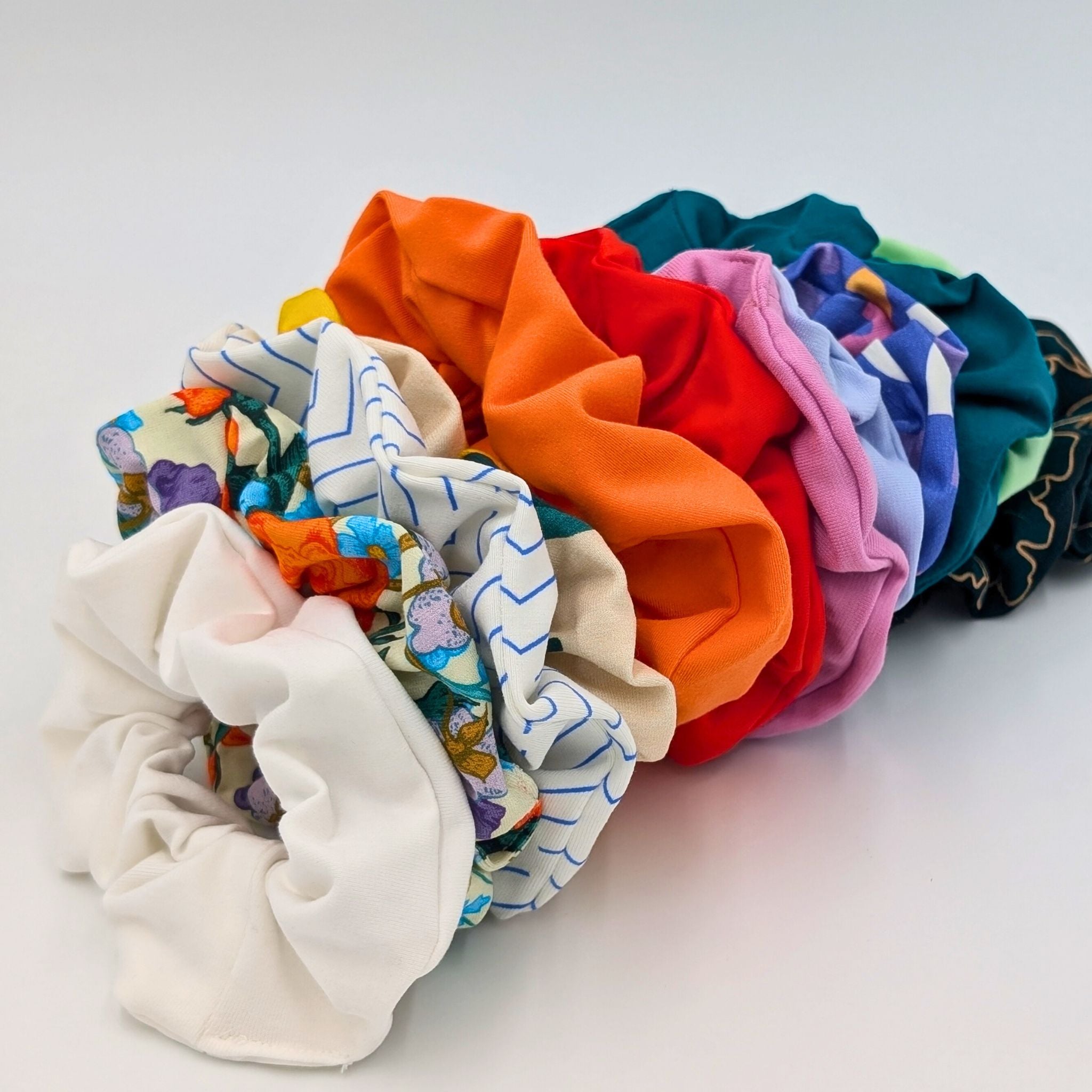 Printed Soft Organic Cotton Scrunchies