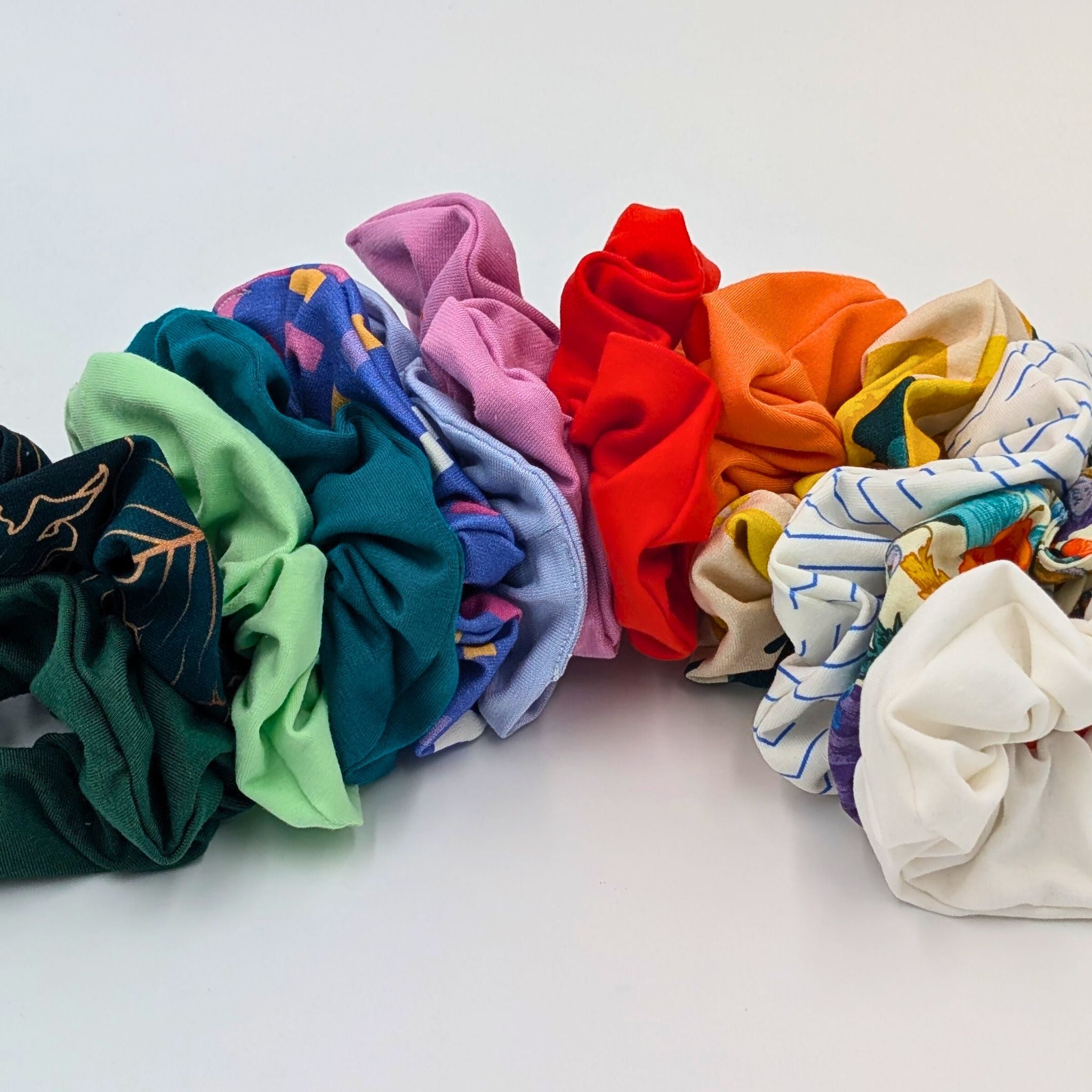 Printed Soft Organic Cotton Scrunchies