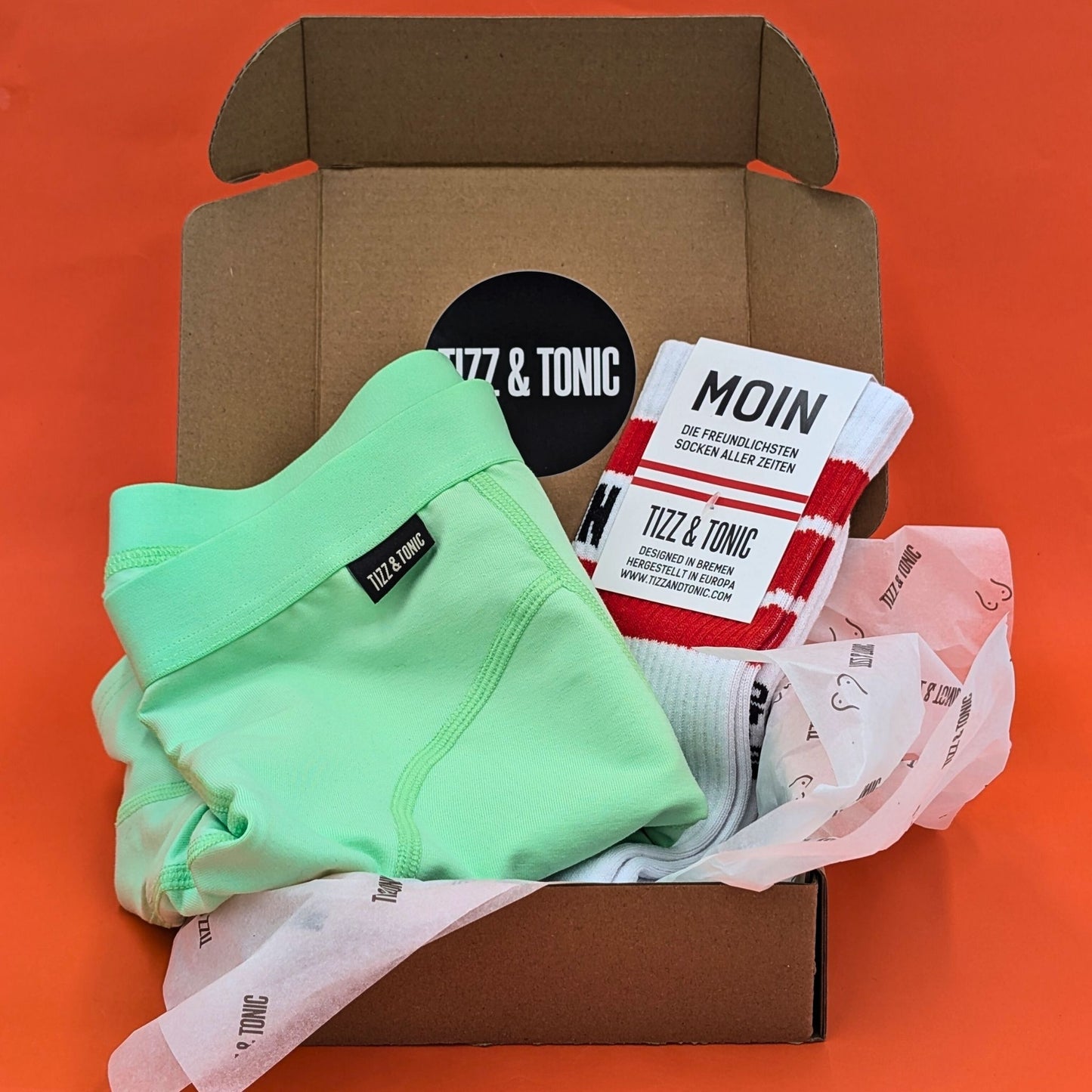 Melon Boxer & MOIN Socken-Geschenkbox-Set