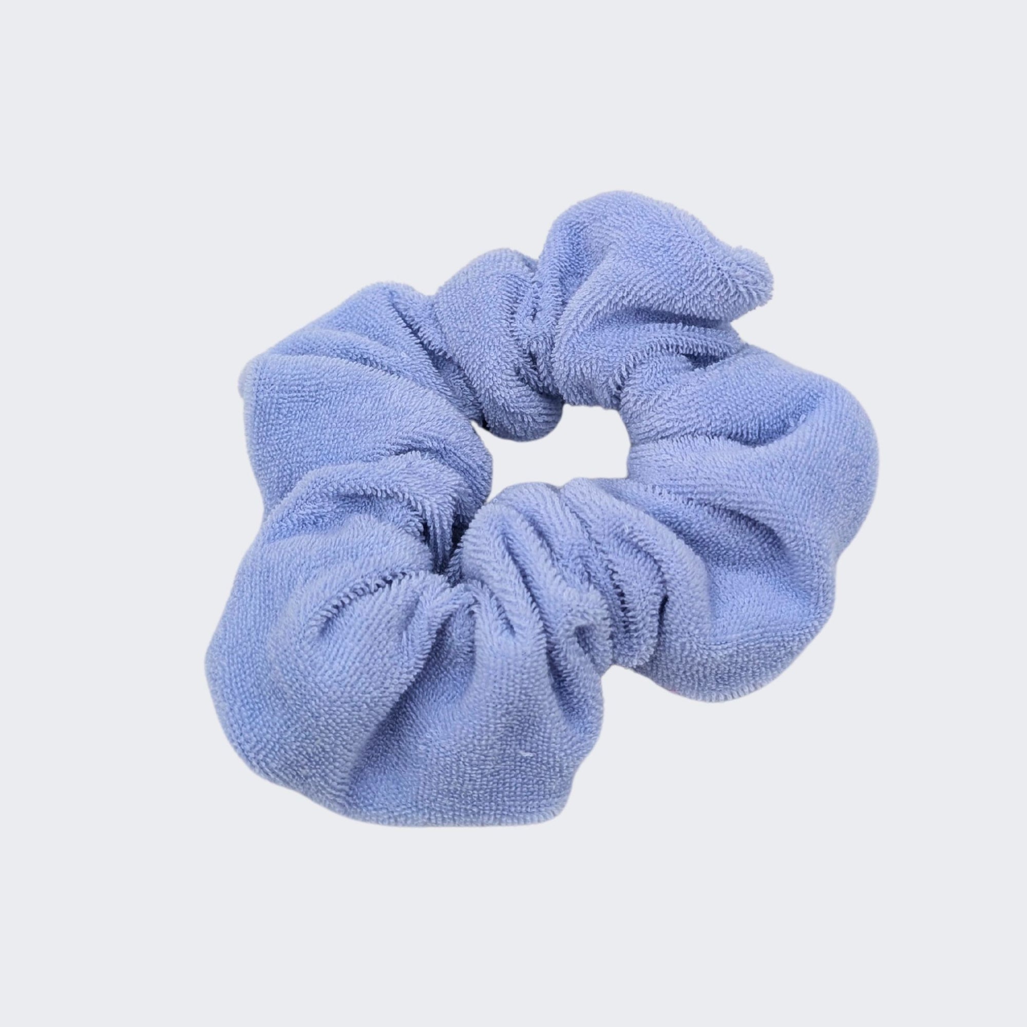 Lavender Fuzzy Velour Supima Cotton Scrunchies
