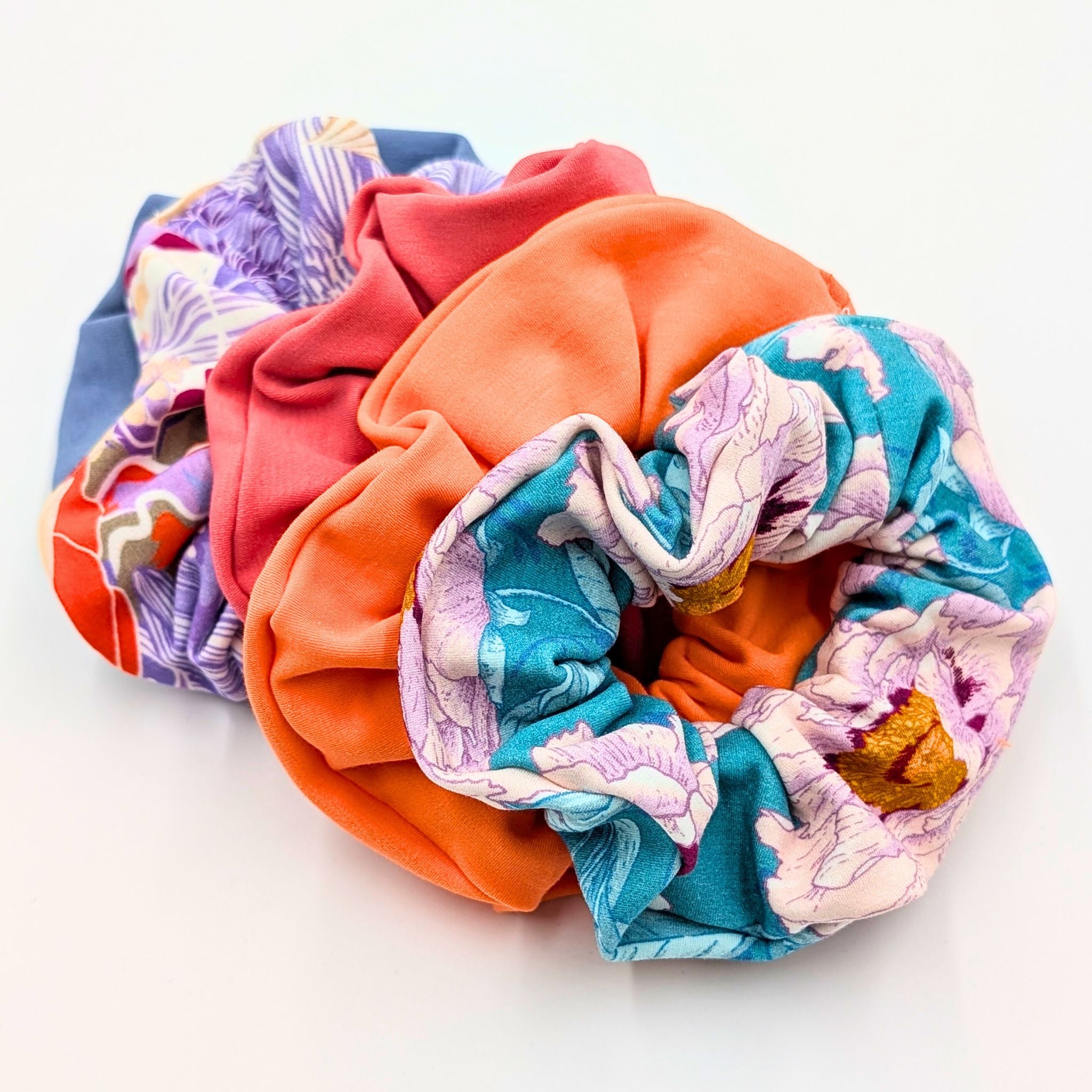 Printed Soft Organic Cotton Scrunchies