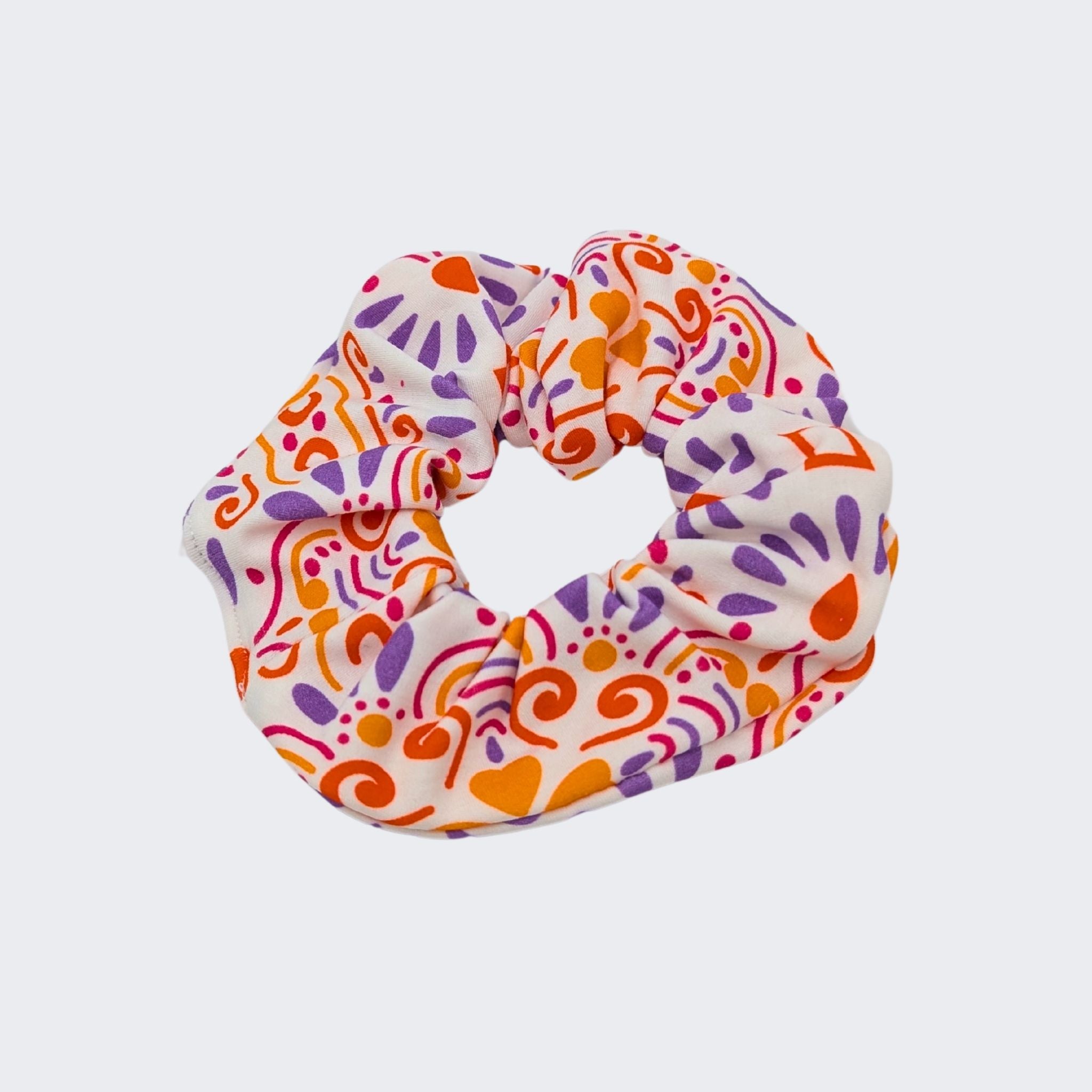 Printed Soft Organic Cotton Scrunchies