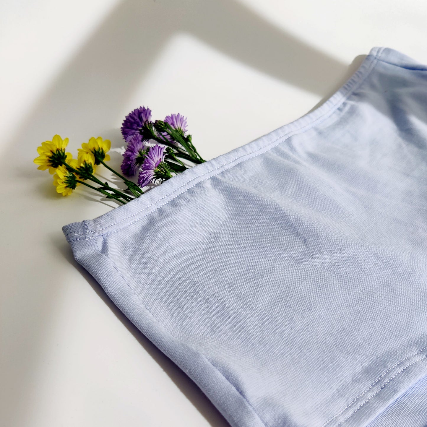 Lavender Recycled Organic Cotton Hi-Waist Panty Detailed
