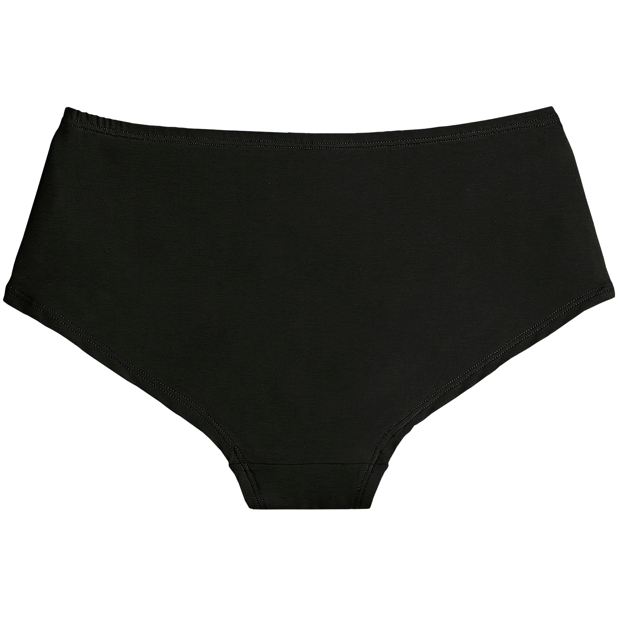 Eco-Friendly Jet Black Soft Organic Cotton Hipster Panty Back