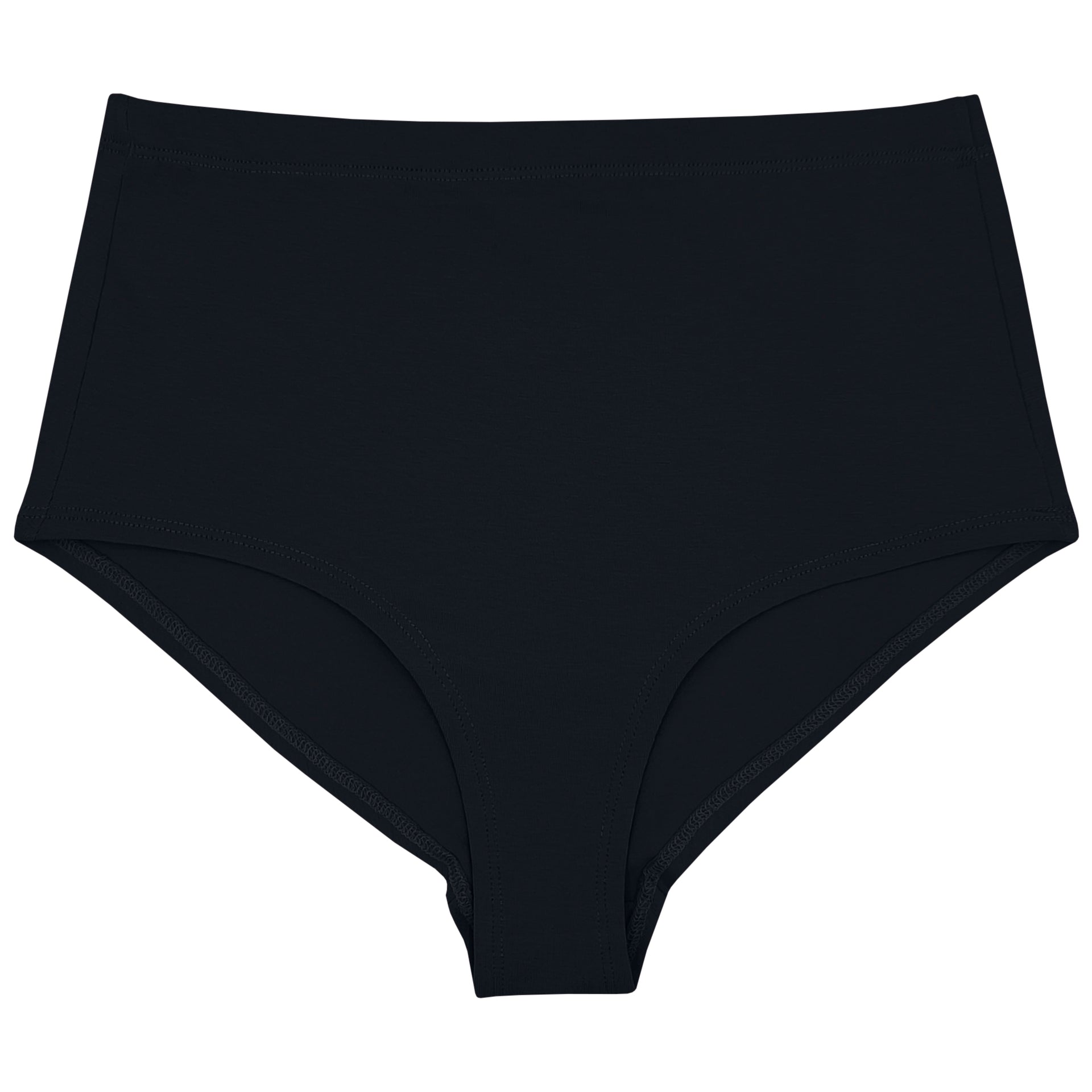 Schwarz High Waist Slip aus Bio Baumwolle