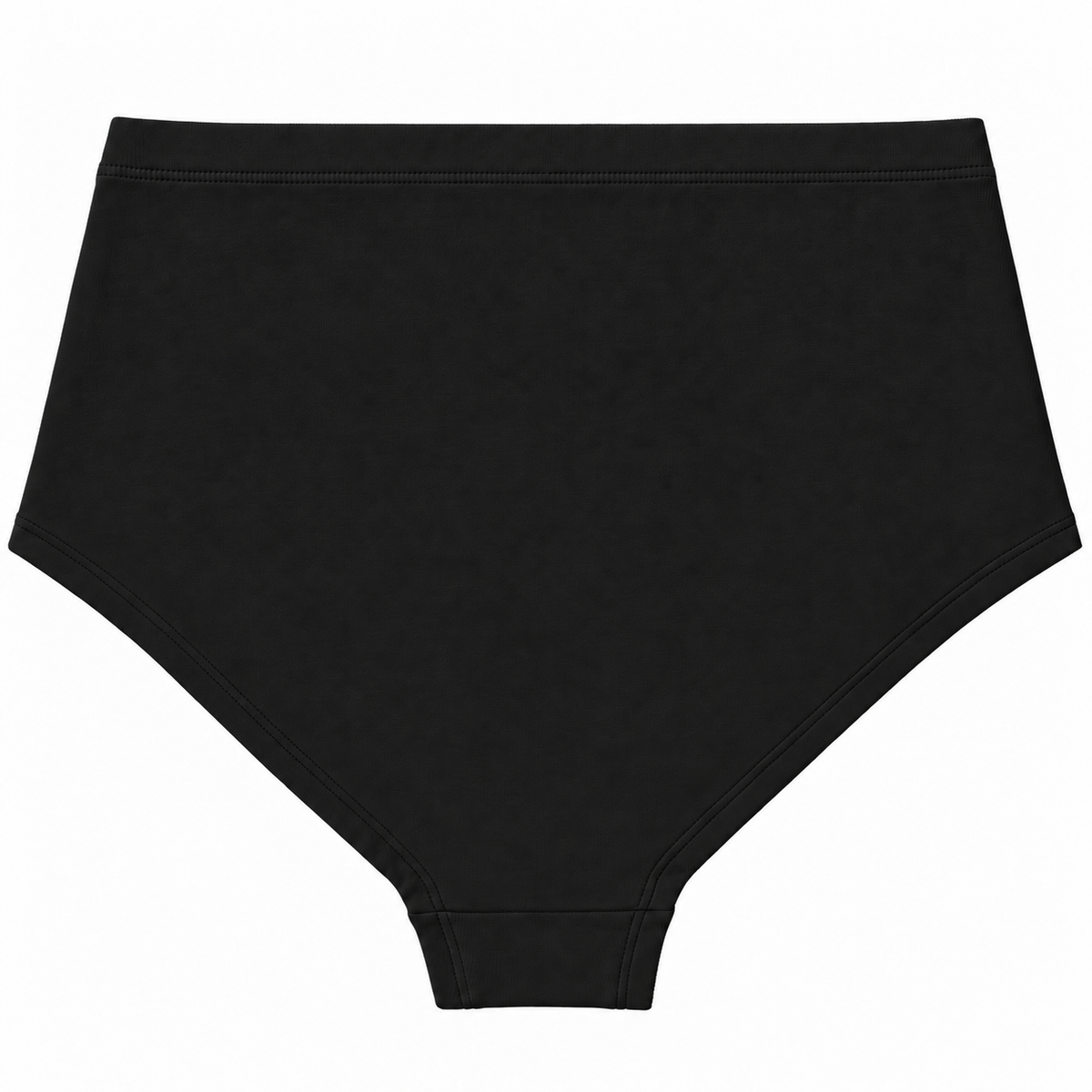 Black Organic Cotton High Waist Panty