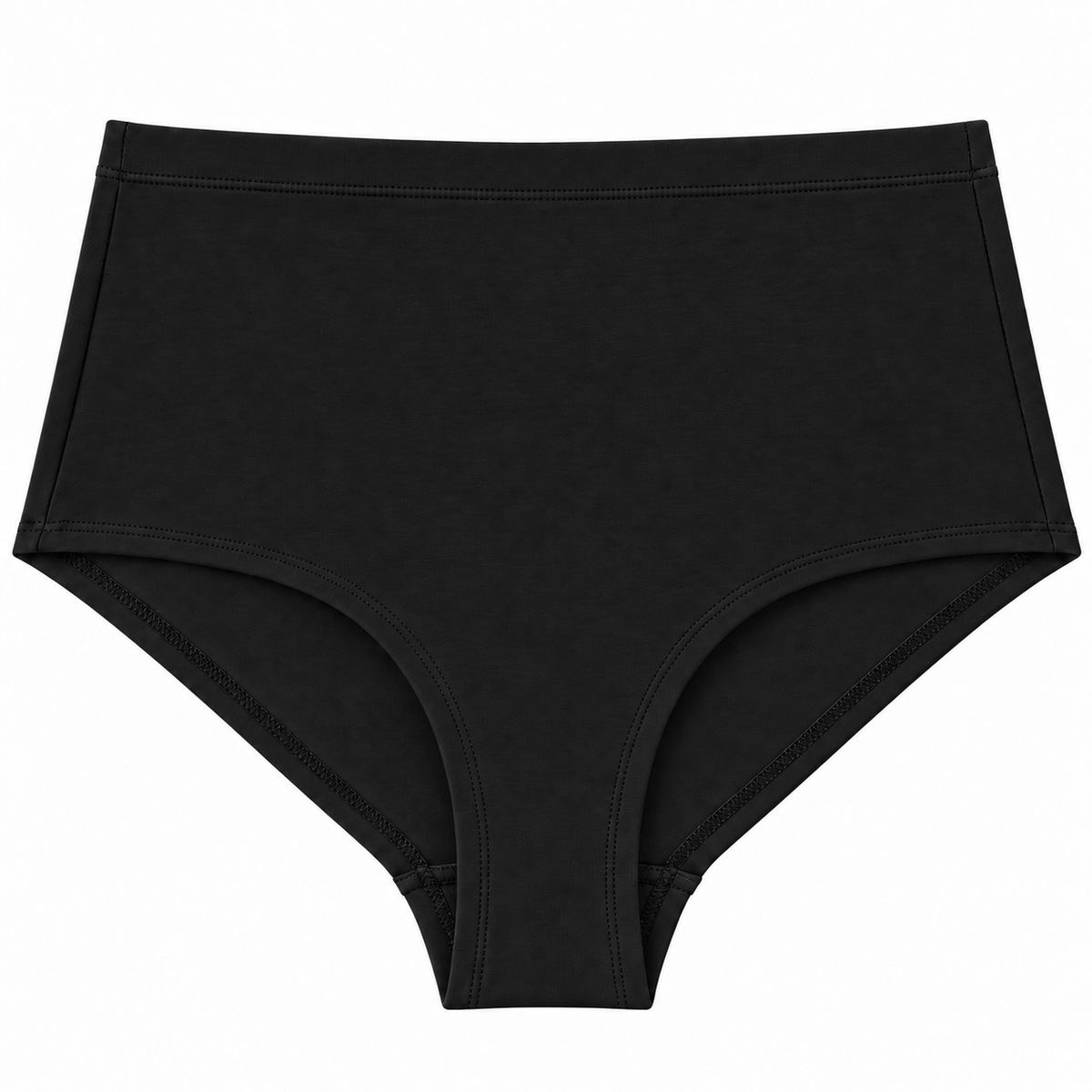 Schwarz High-Waist Slip aus Bio-Baumwolle