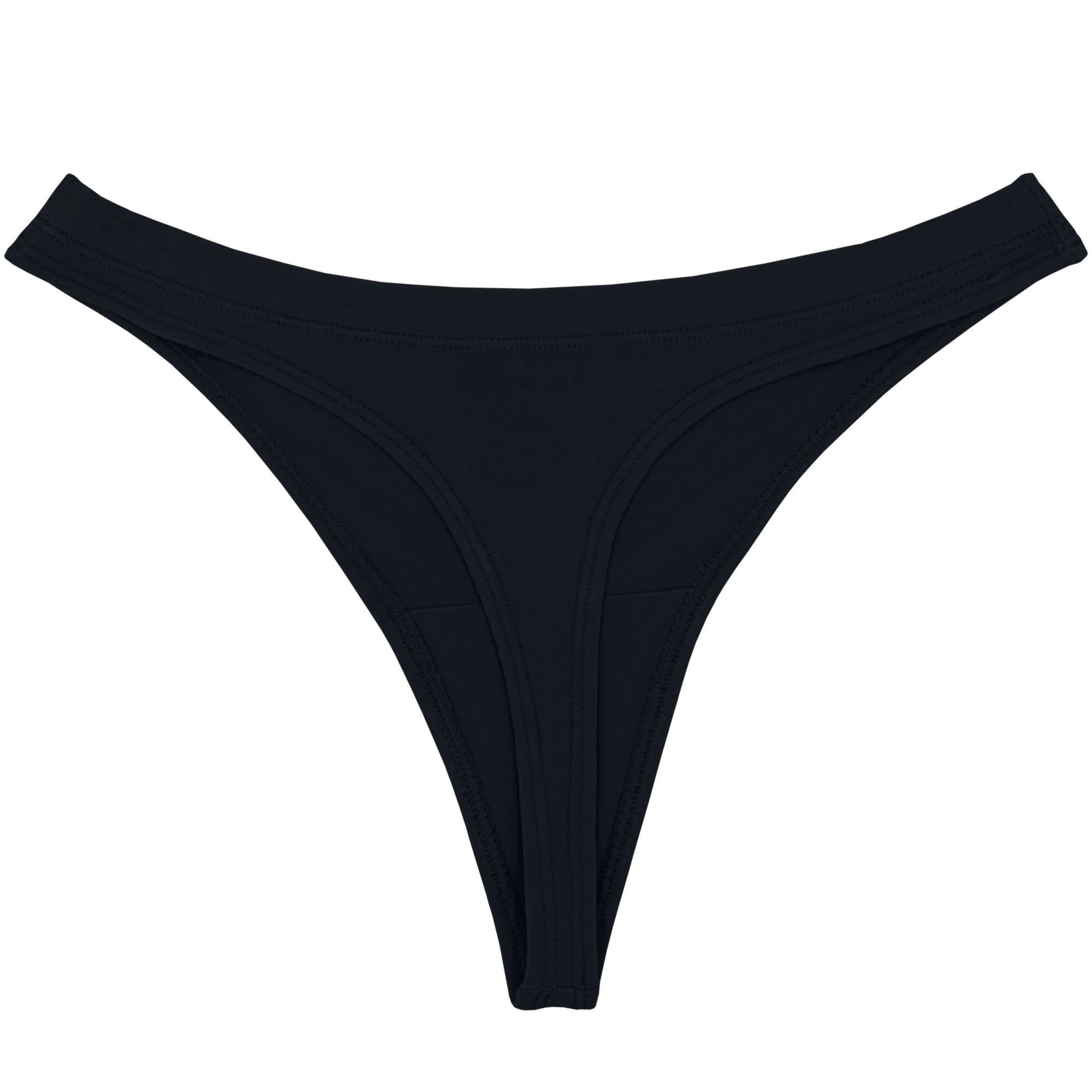 Midnight Black Micromodal Tanga Panty