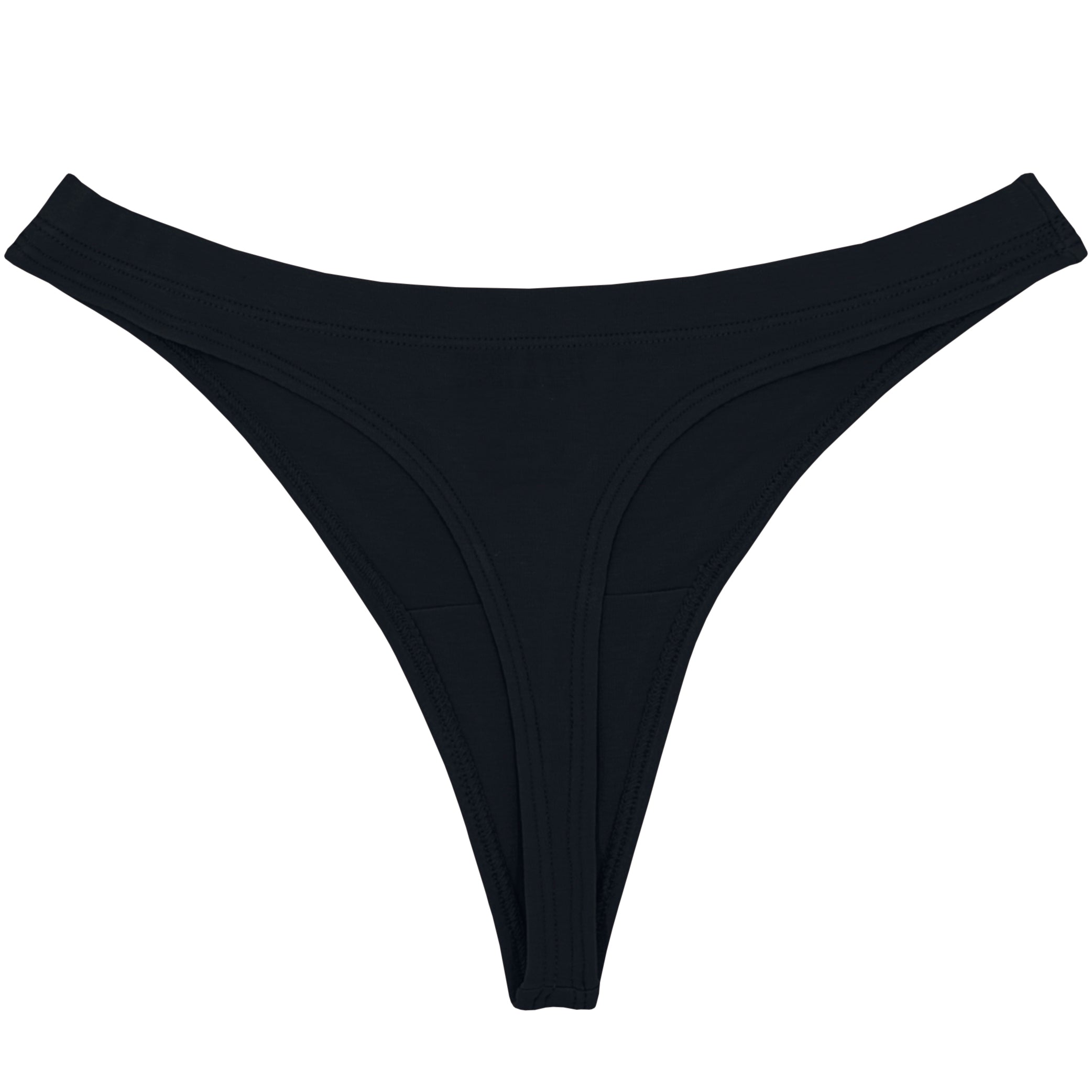 Midnight Black Micromodal Tanga Panty