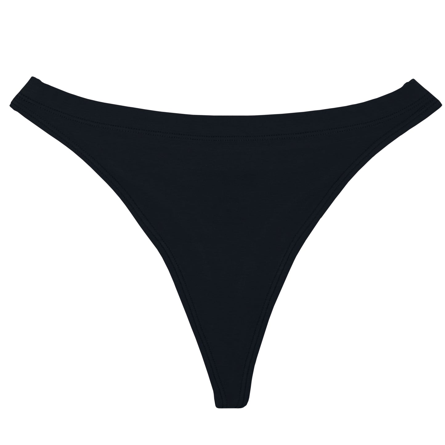 Black Supima Cotton Tanga Panty