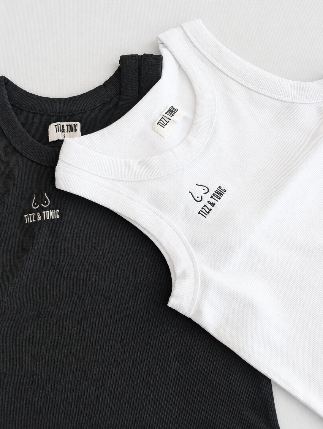 TIZZ & TONIC Jane Ribbed Organic Cotton Tank Top