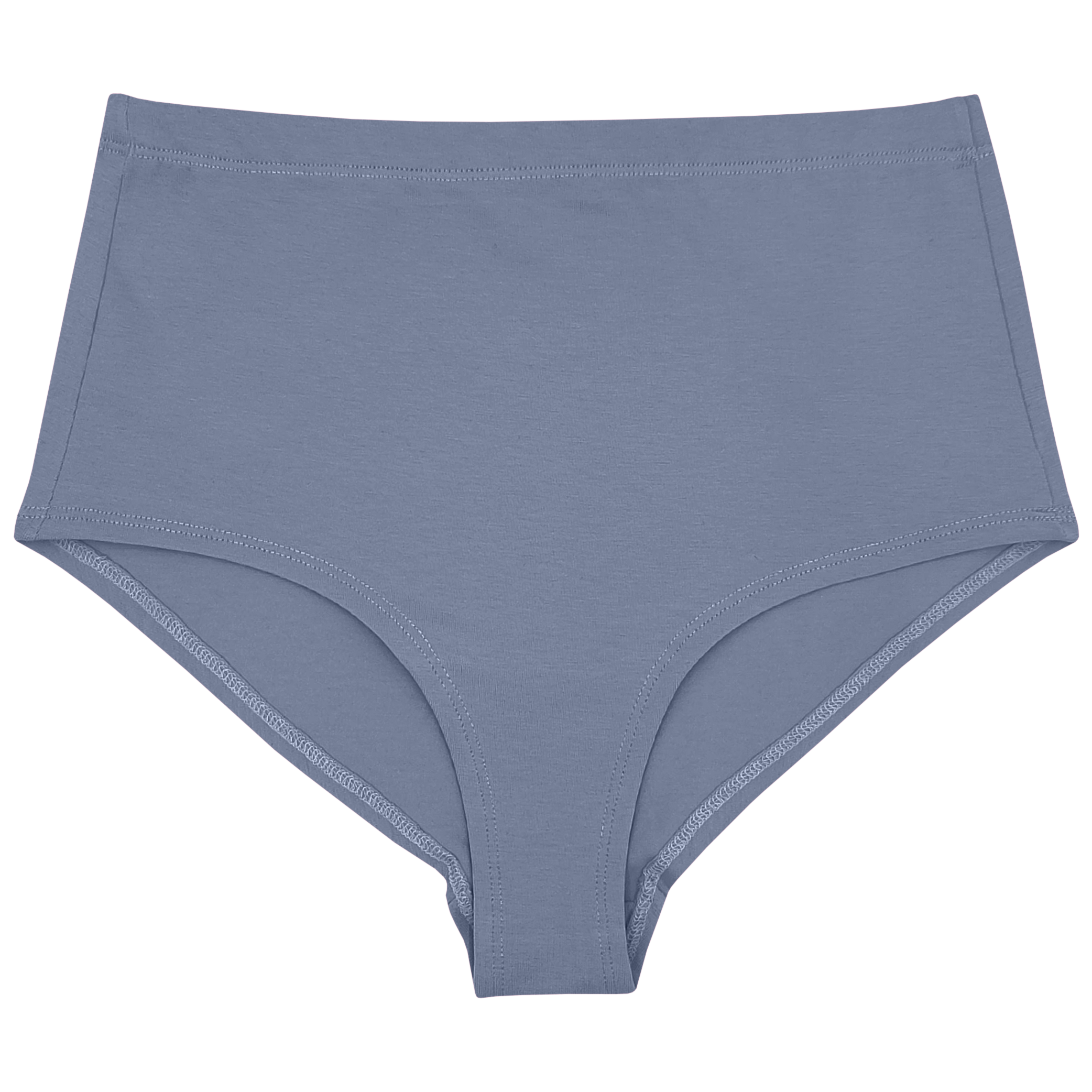 Foxy-Grau-Supima-Baumwoll-High-Waist-Höschen