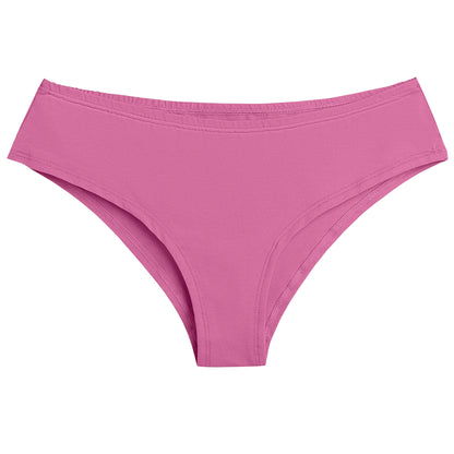 Sustainable Bubblegum Pink Cheeky Panty made from soft, organic cotton