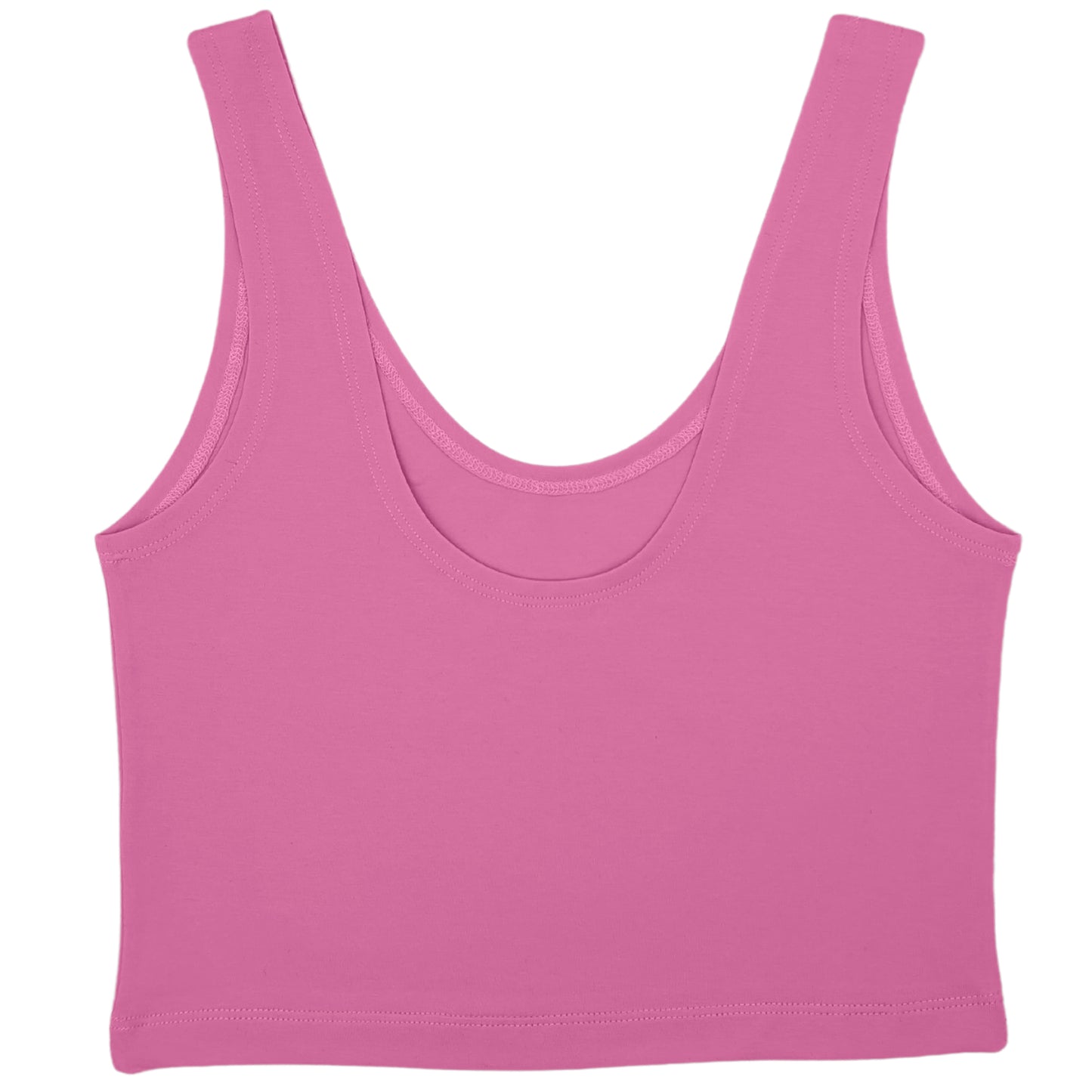  Bubblegum Pink Cropped Tank Top