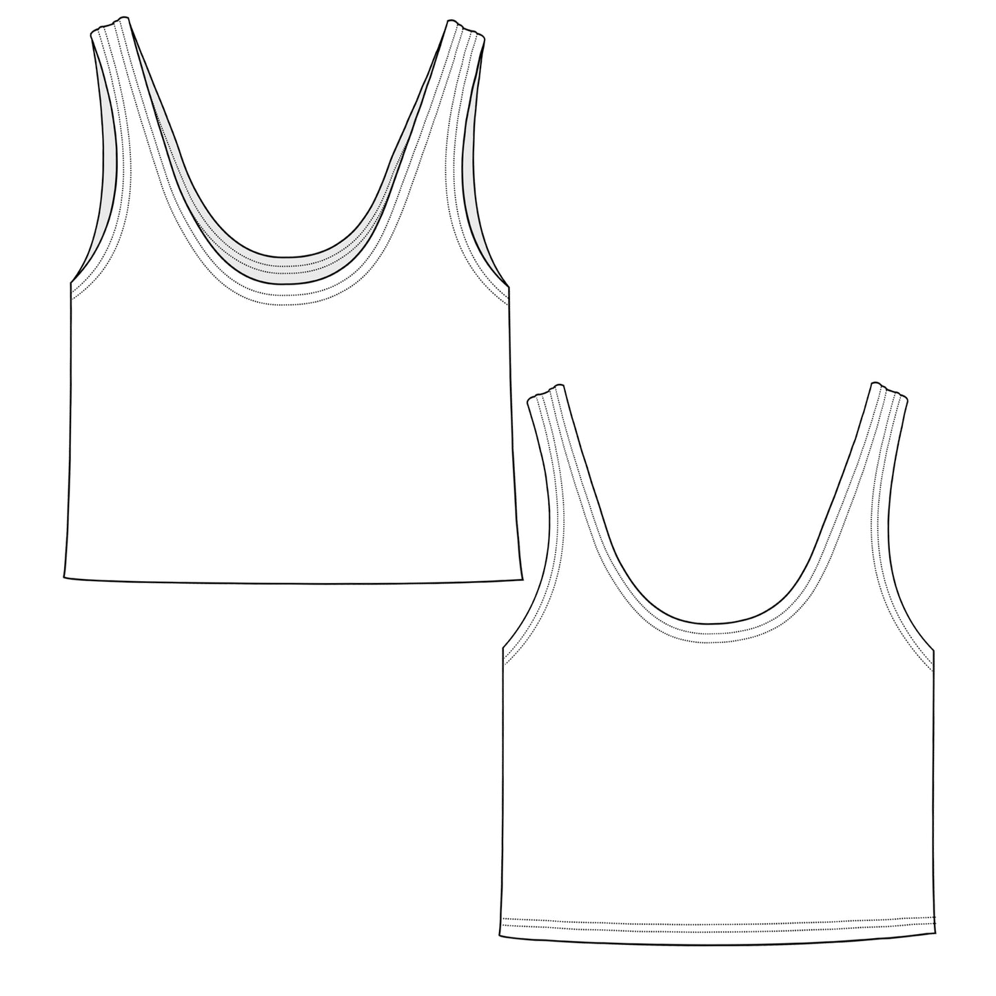 Organic Cotton Cropped Tank Top