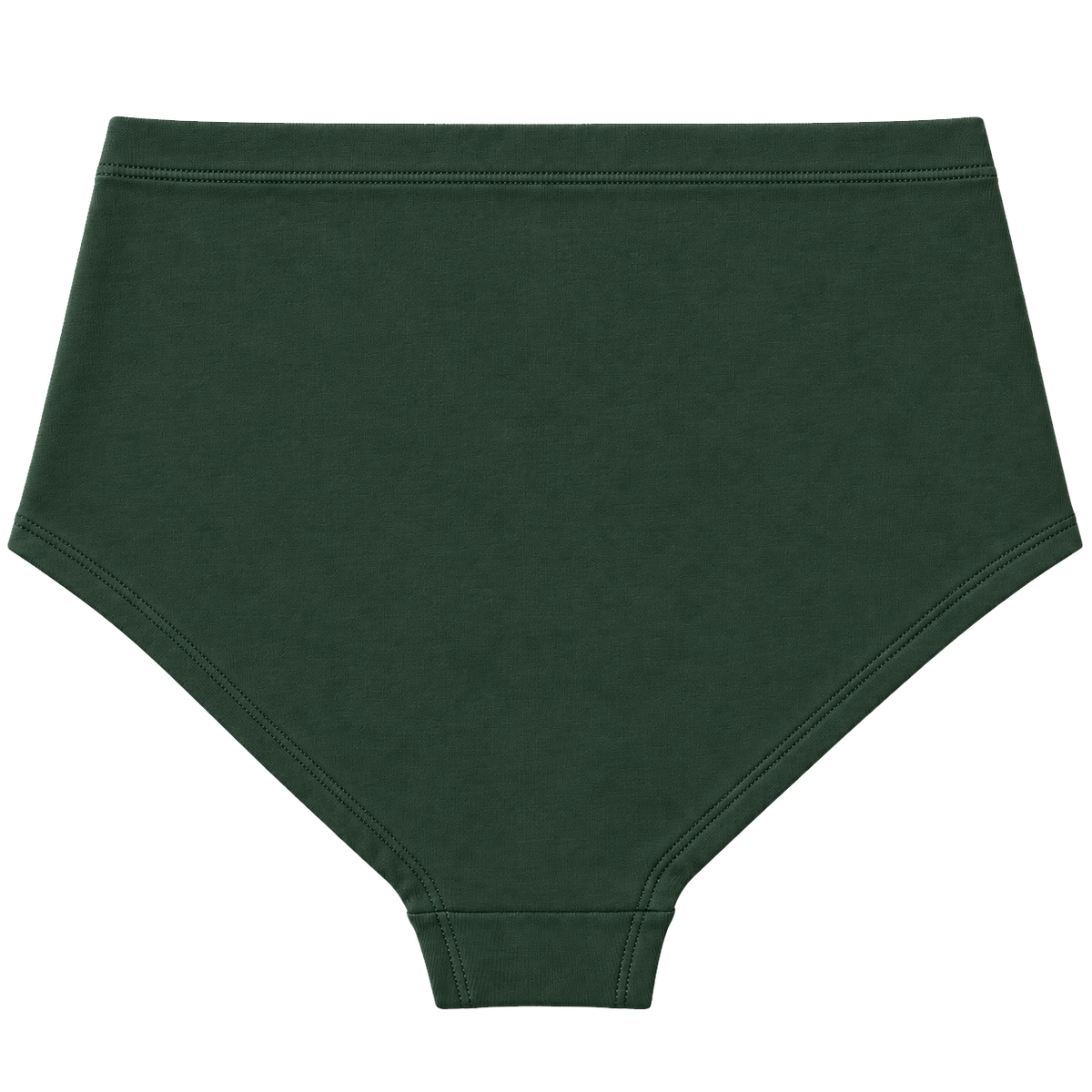 Waldgrün High-Waist Höschen aus Bio-Baumwolle