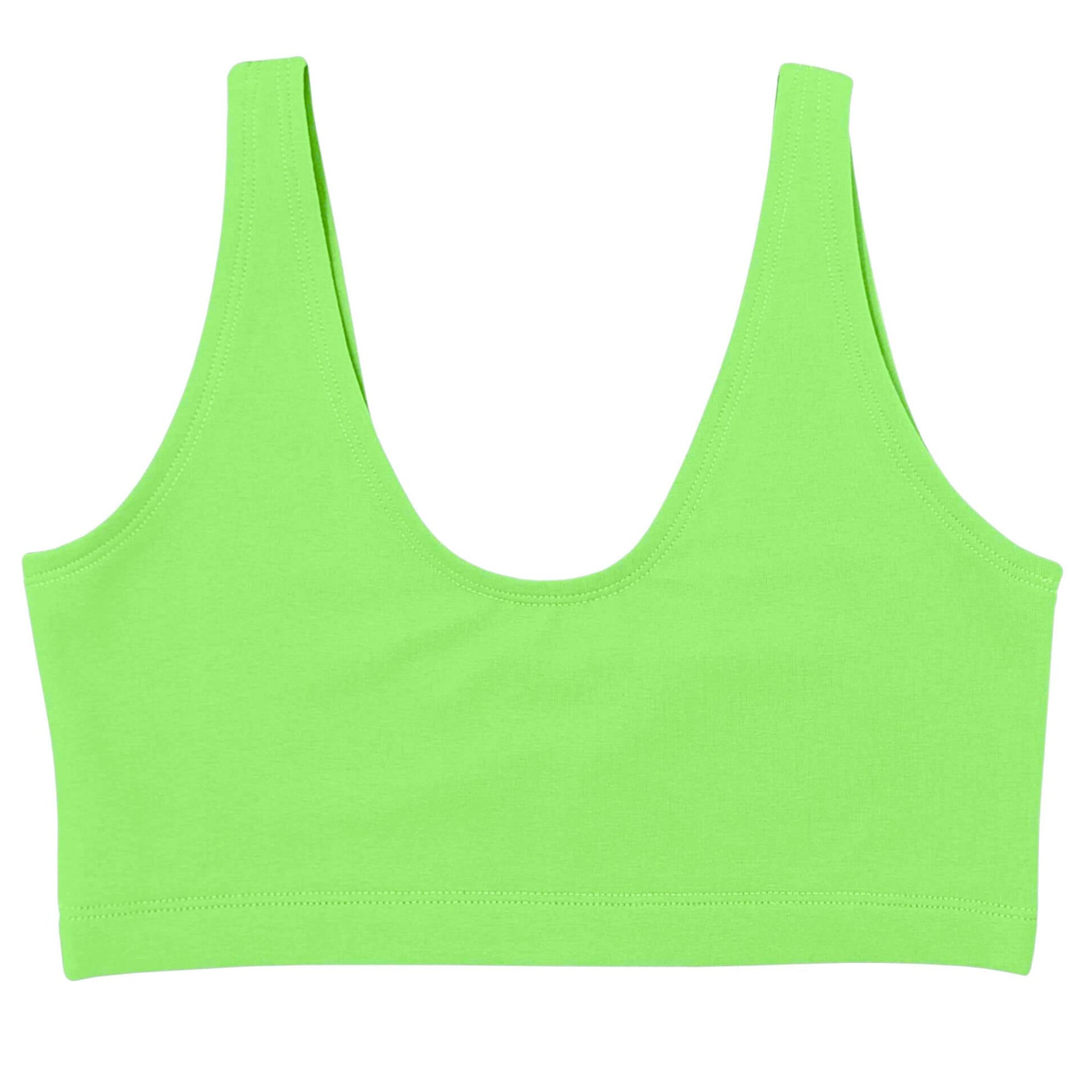 Electric Pistachio Organic Cotton Soft Bra