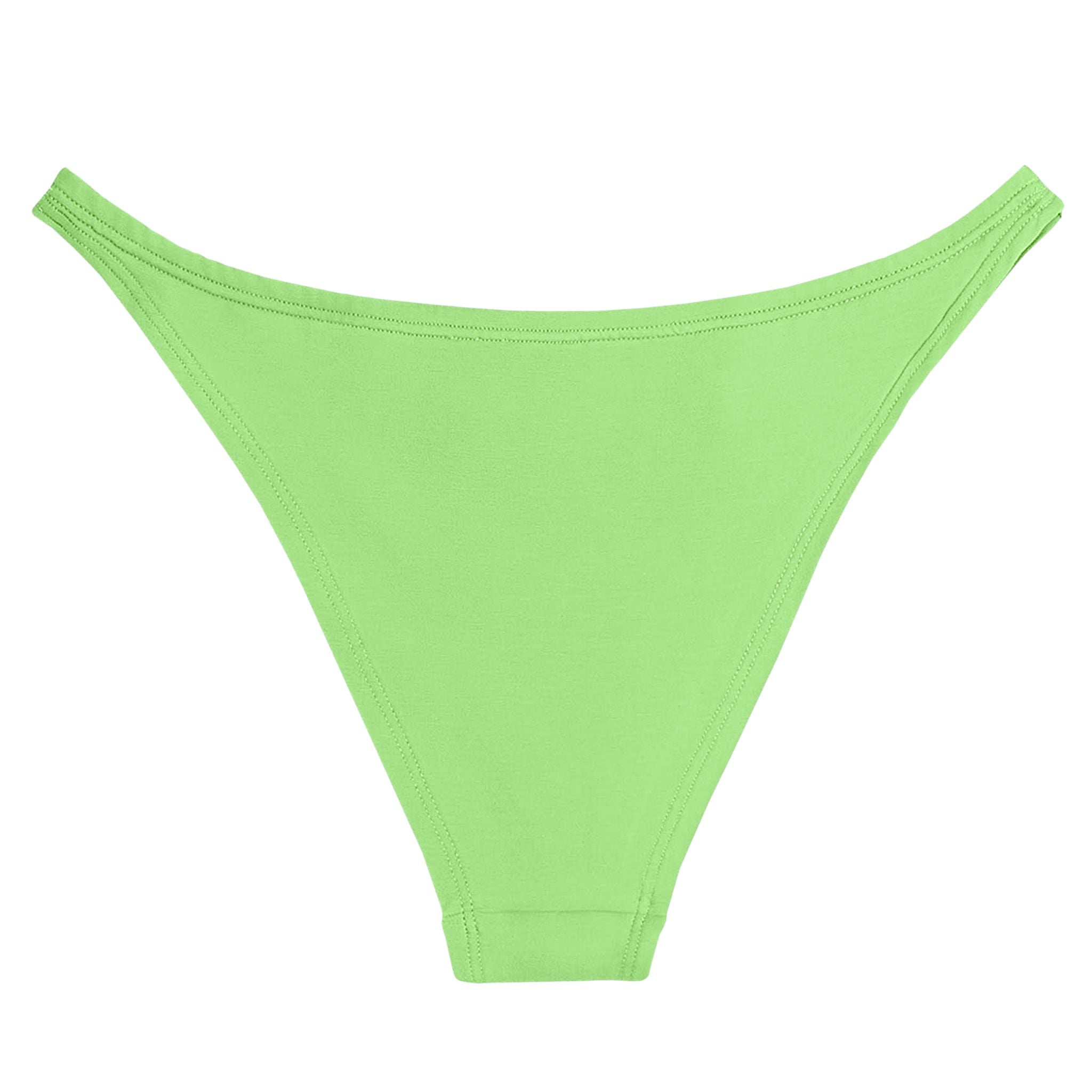 Electric Pistachio Organic Cotton Brazilian Panty