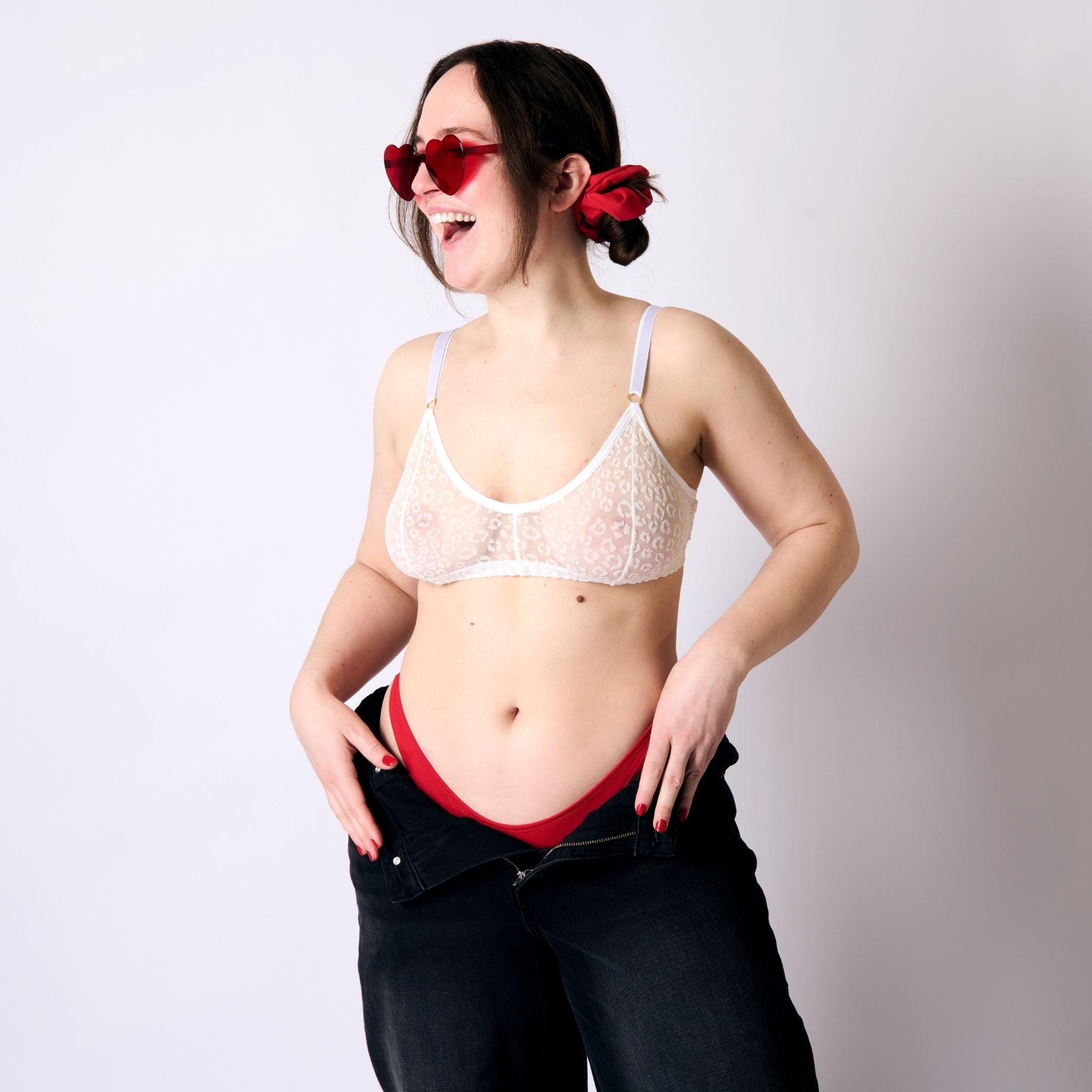 Leopard-Mesh-Soda-Bralette (Weiss)