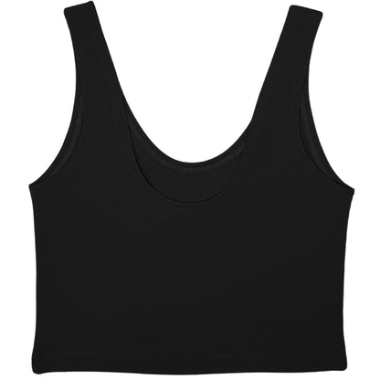  Jet Black Cropped Tank Top