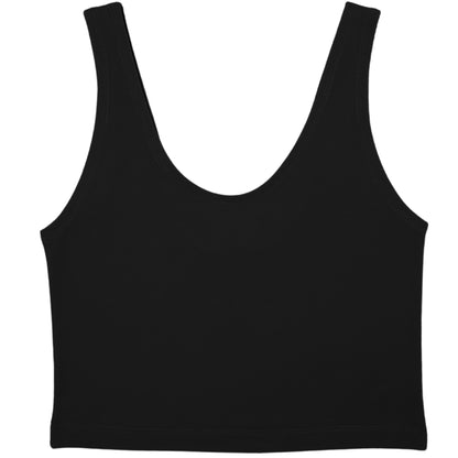  Jet Black Cropped Tank Top