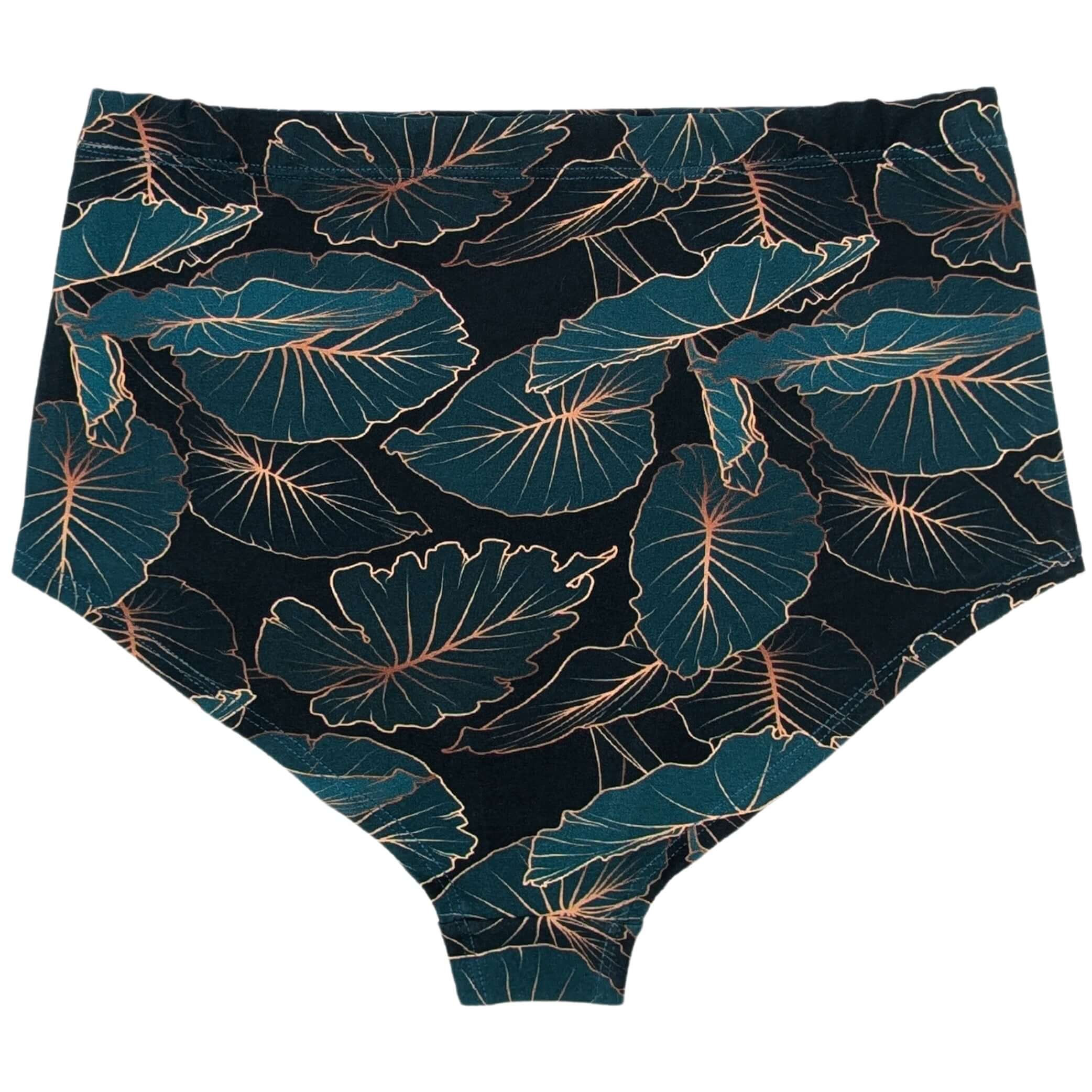  Soft, Sustainable, and Stylish: Jungle Leaf Printed Organic Cotton High-Waist Underwear