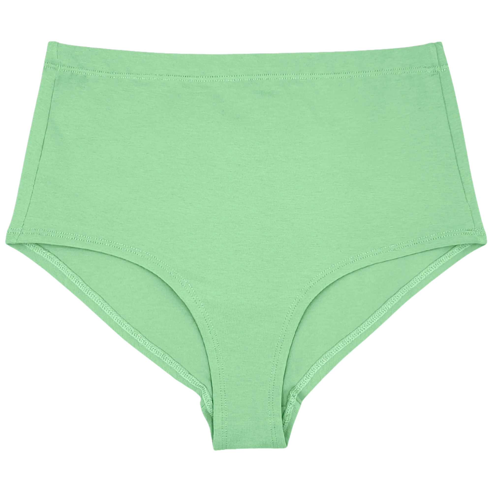 Eco-friendly Honeydew Melon Hi-Waist Panty in soft, breathable organic cotton