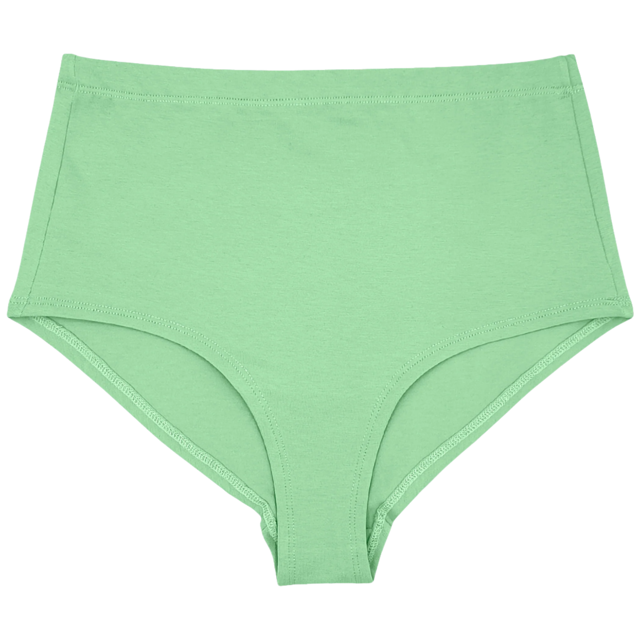 Eco-friendly Honeydew Melon Hi-Waist Panty in soft, breathable organic cotton