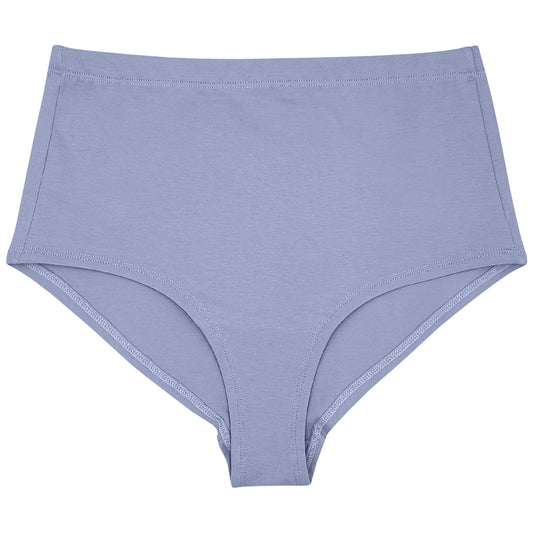 Lavender Hi-Waist Panty in soft organic cotton, eco-friendly and comfortable fit front