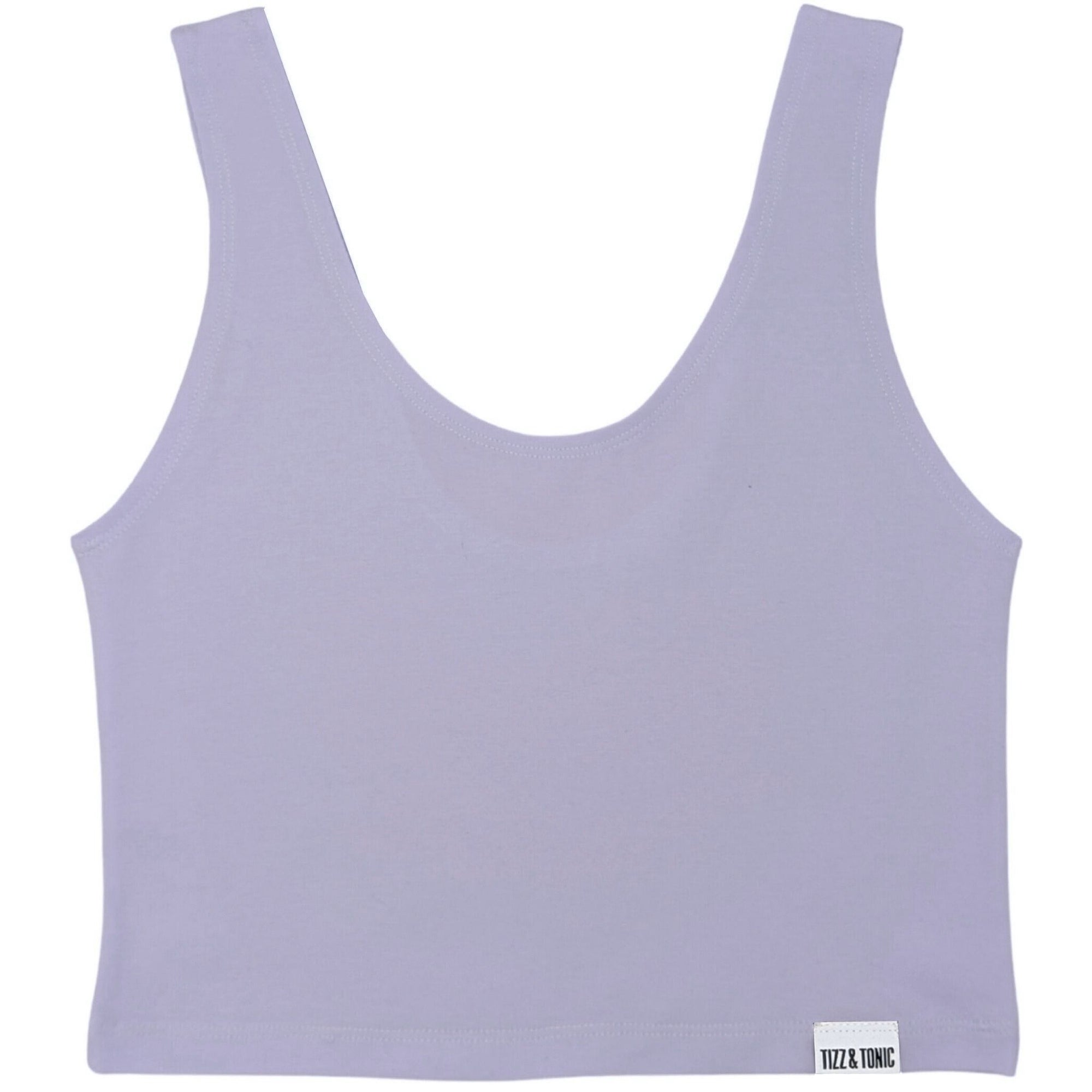 Lavendel-Bio-Baumwoll-Cropped-Tank-Top