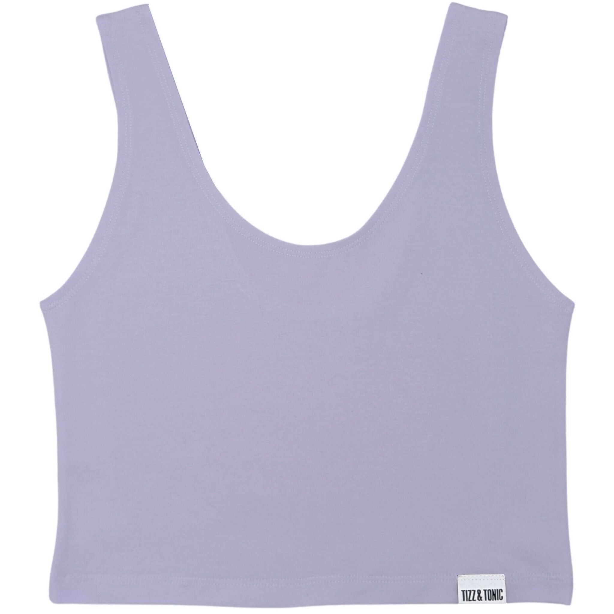 Lavendel-Bio-Baumwoll-Cropped-Tank-Top
