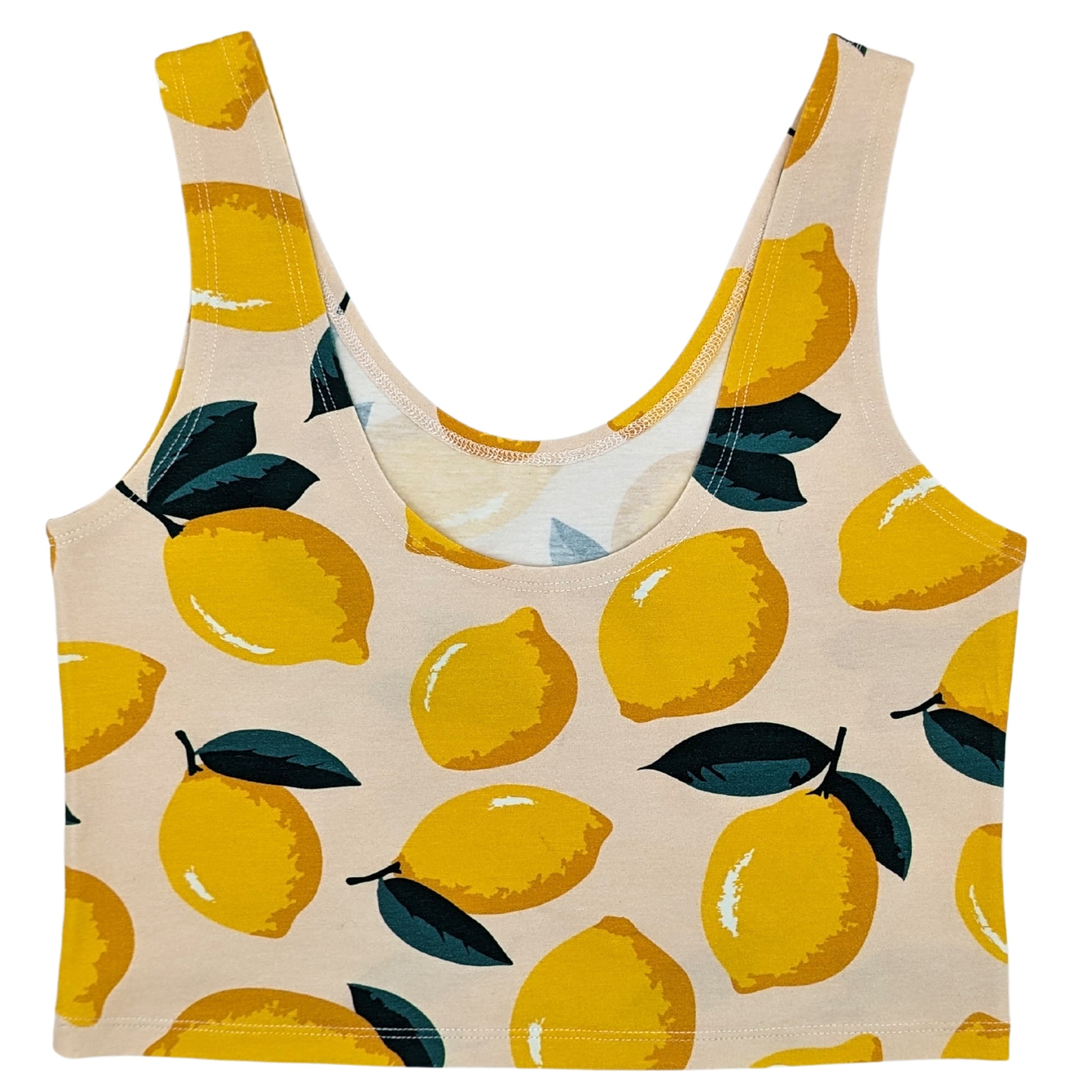 Lemon Organic Cotton Cropped Tank Top Back