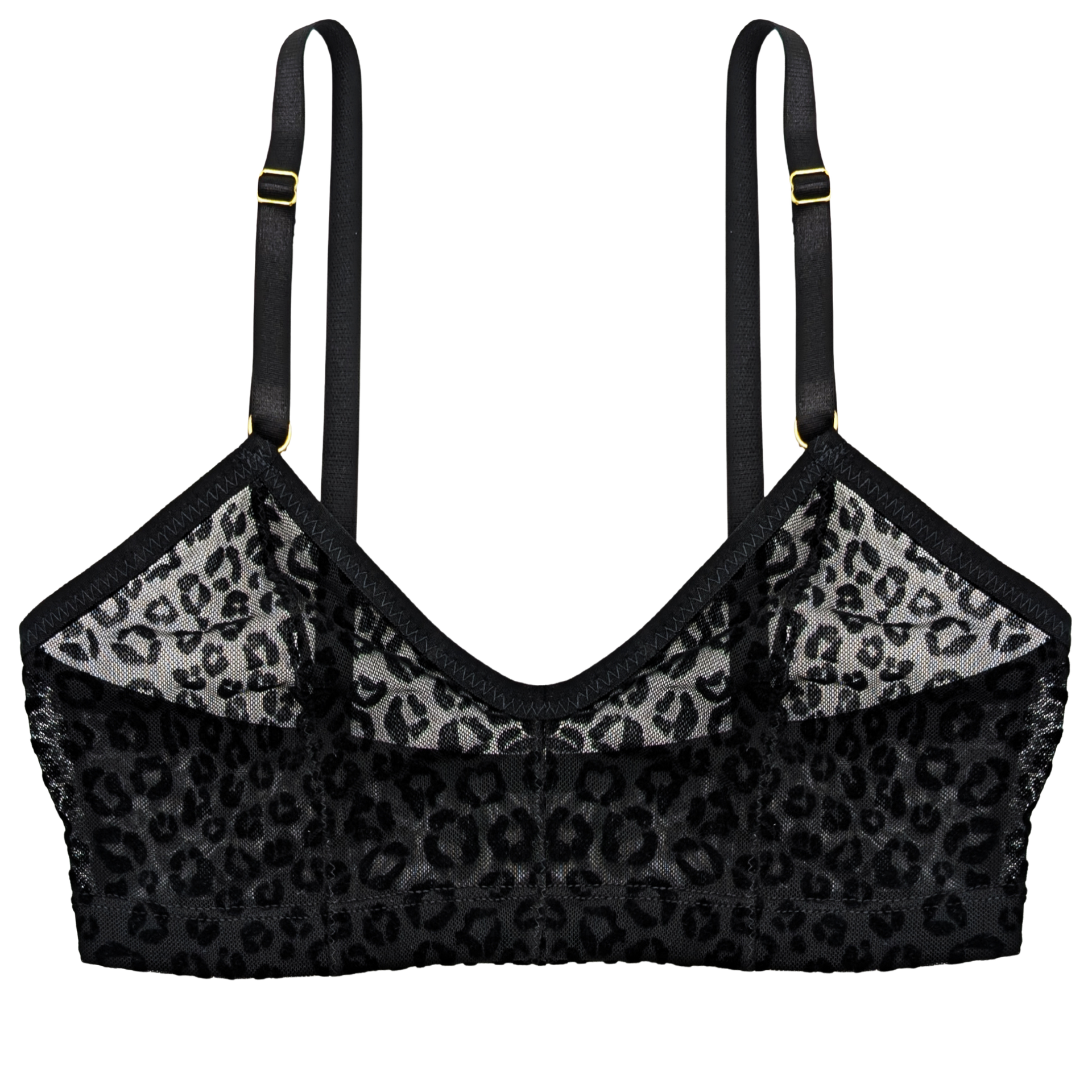 Leopard Print Mesh Soda Bralette
