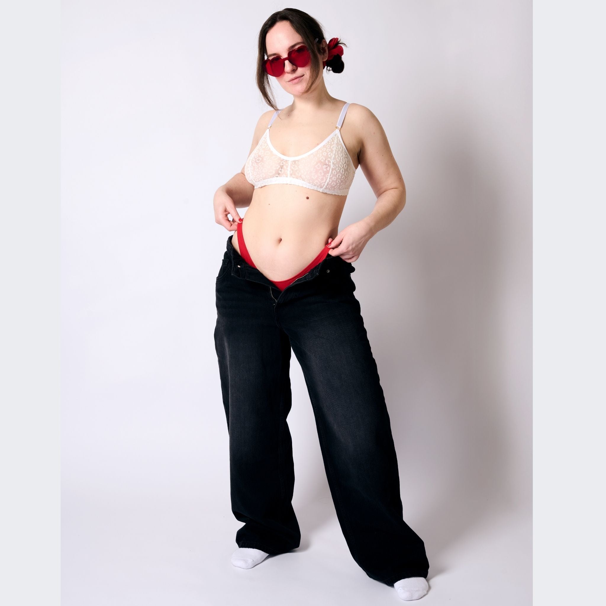 Leopard-Mesh-Soda-Bralette (Weiss)