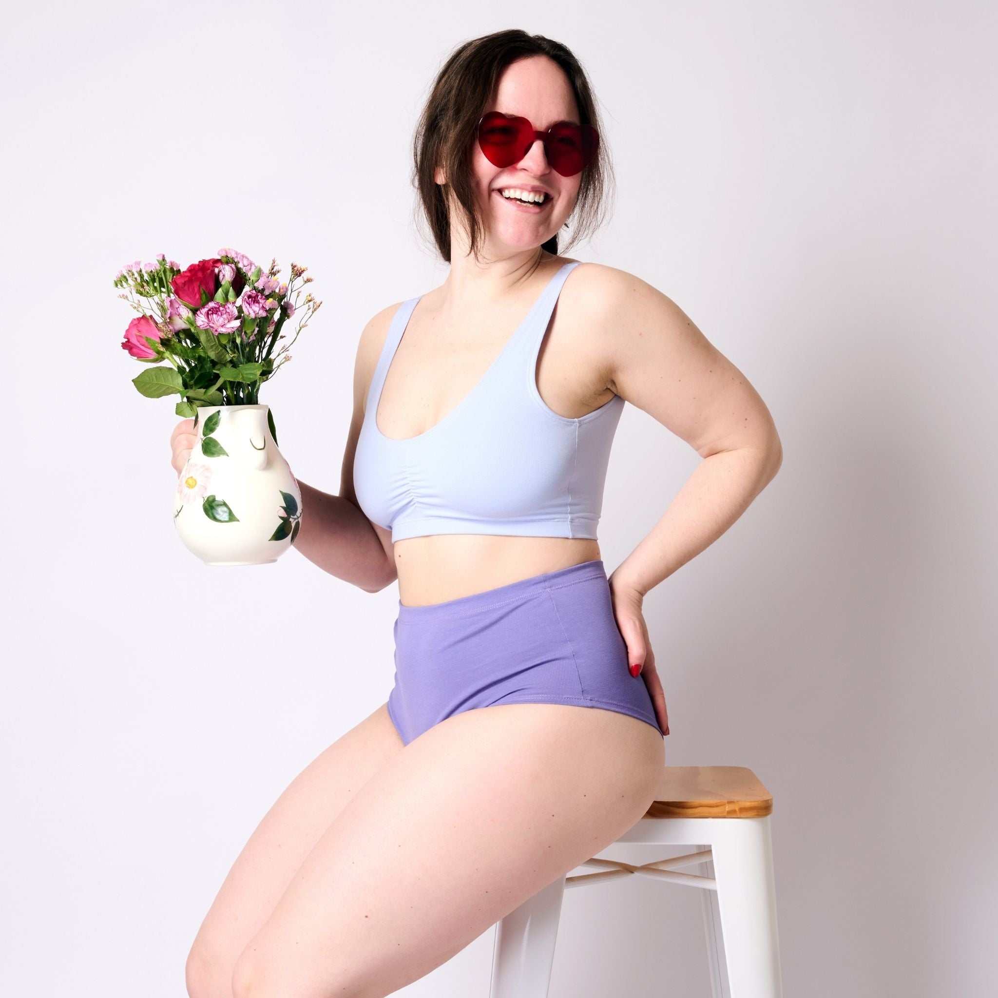 Wild Violet Organic Cotton High Waist Panty