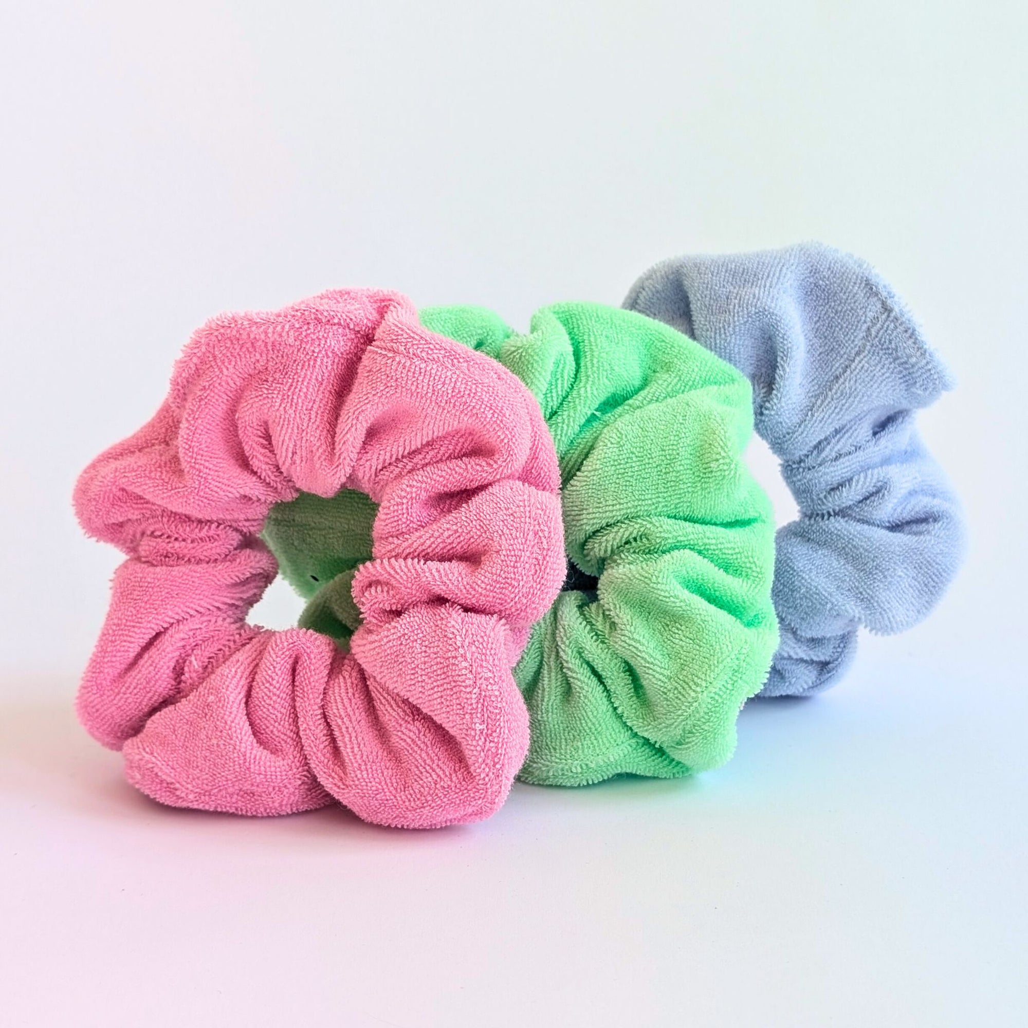 Fuzzy Velour Supima Cotton Scrunchies