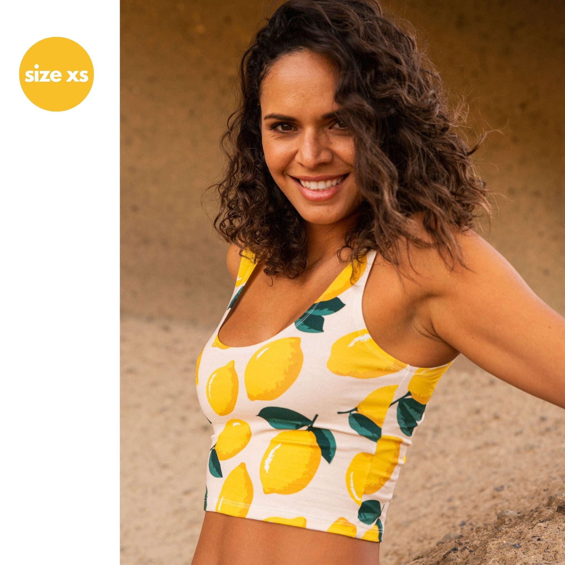 Lemon Organic Cotton Cropped Tank Top