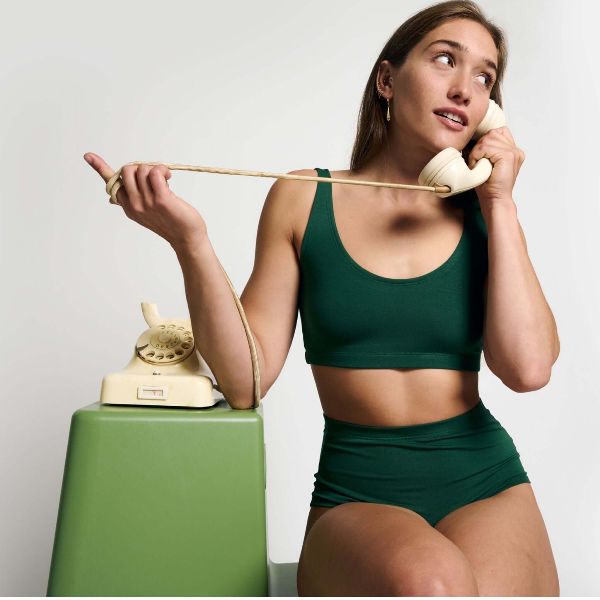  Amazonia Green Hi-Waist Panty. Eco-Friendly, Ultra-Comfort Fit