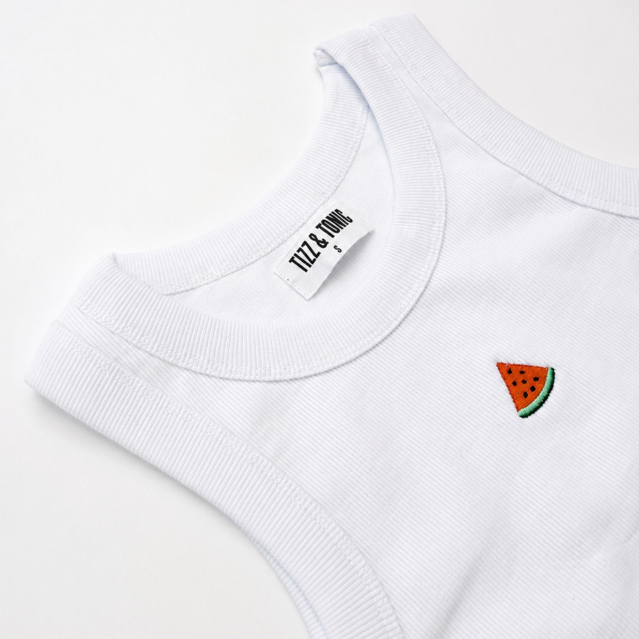 🍉 Wassermelone Jane Geripptes Bio-Baumwoll Tank Top
