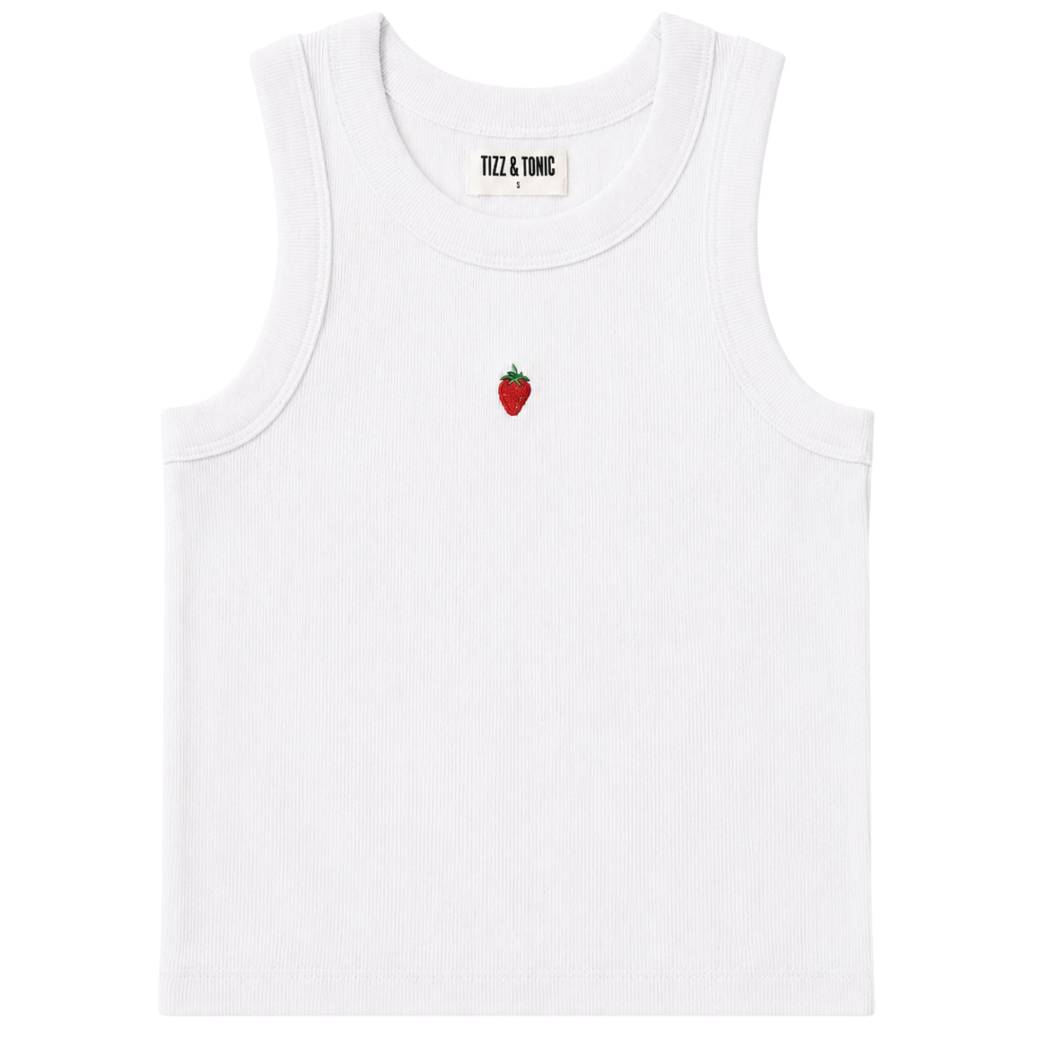 🍓Erdbeer Jane Geripptes Bio-Baumwoll Tank Top