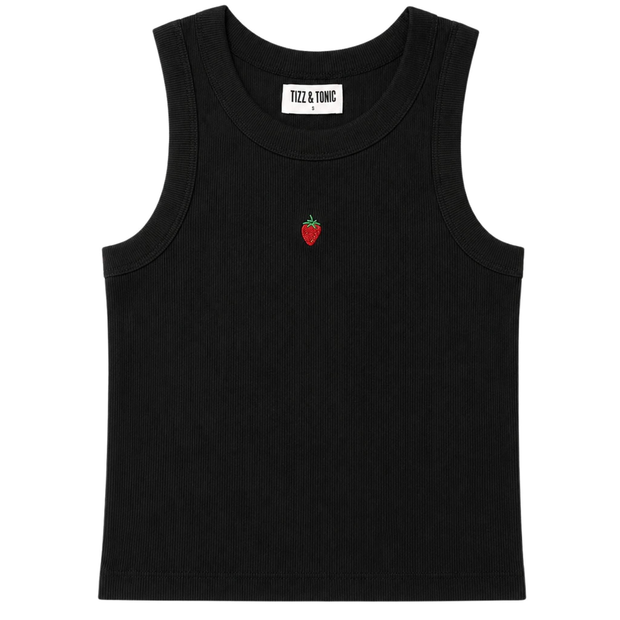 🍓Erdbeer Jane Geripptes Bio-Baumwoll Tank Top