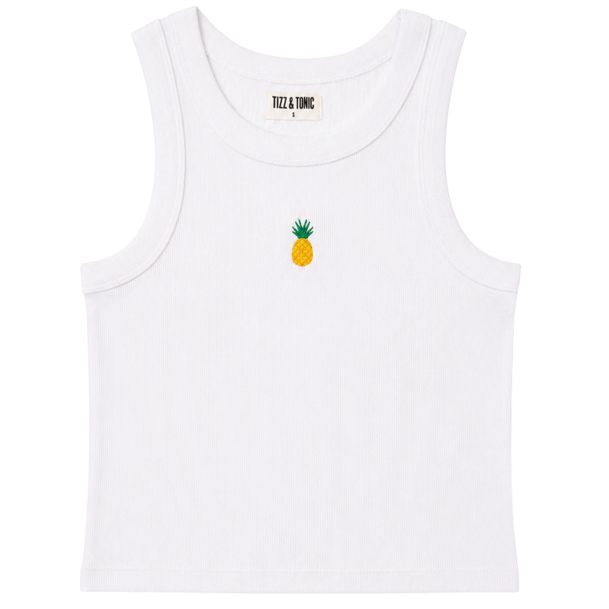 🍍 Ananas Jane Geripptes Bio-Baumwoll Tank Top