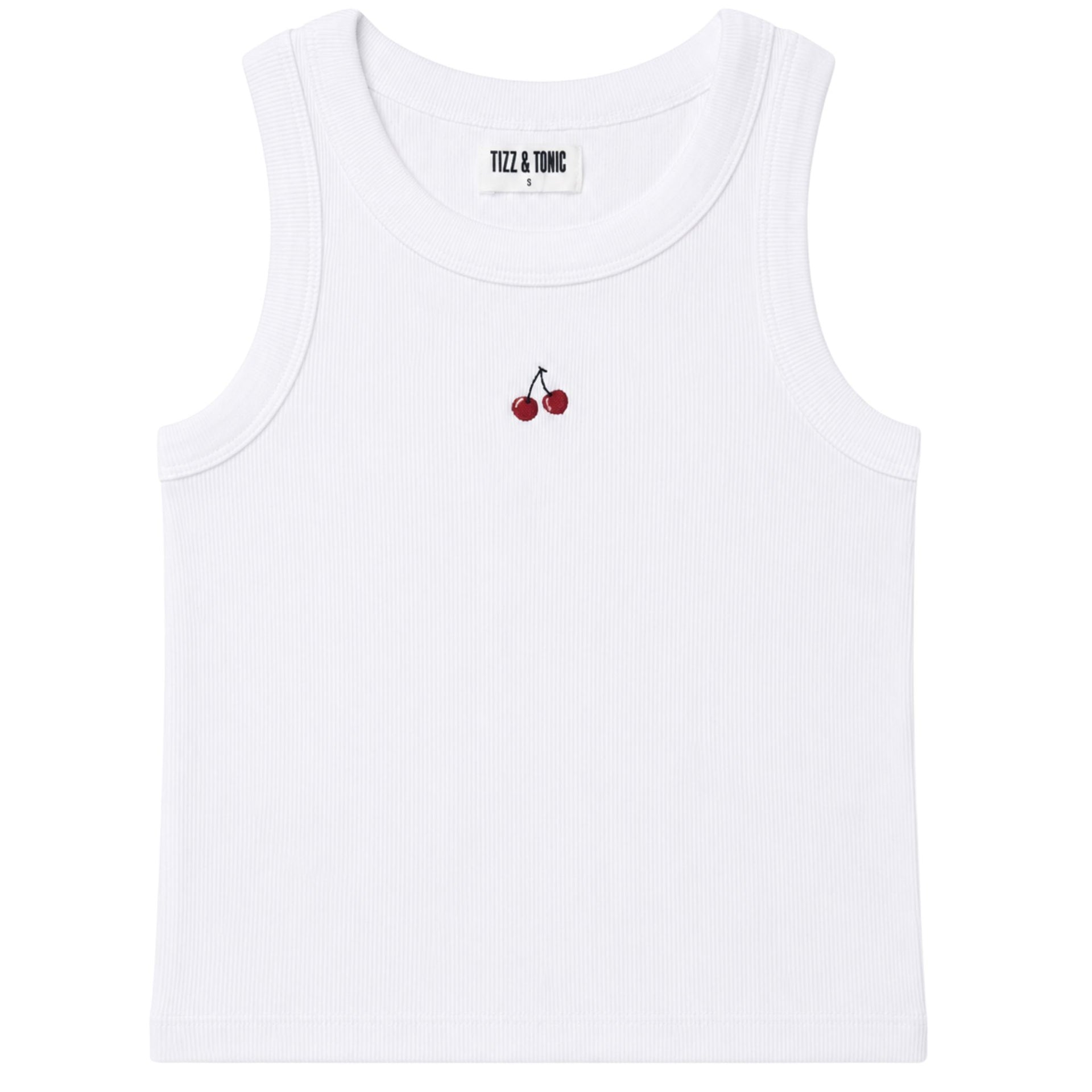 🍒Kirsche Jane Geripptes Bio Baumwoll Tank Top
