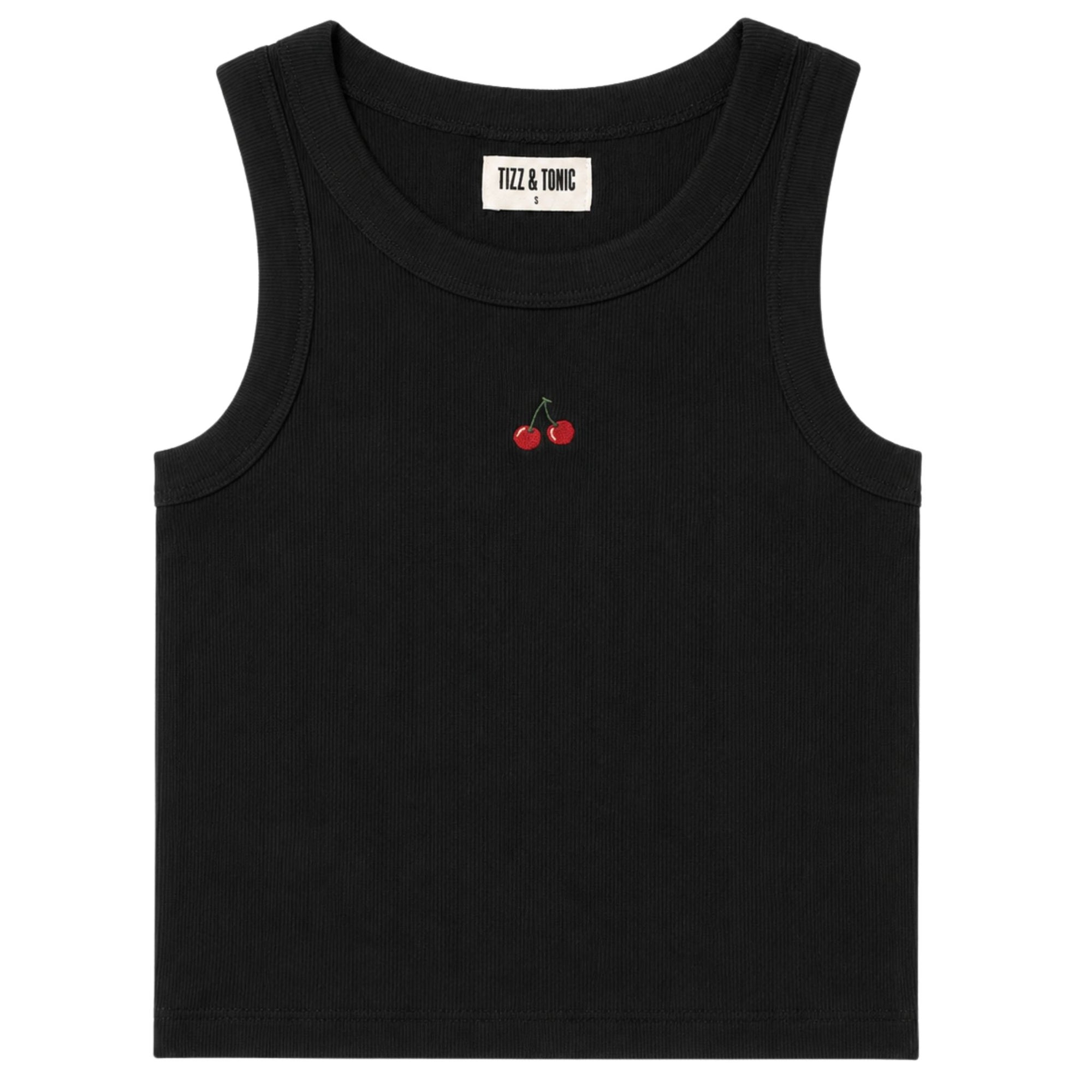 🍒Cherry Jane Ribbed Organic Cotton Tank Top