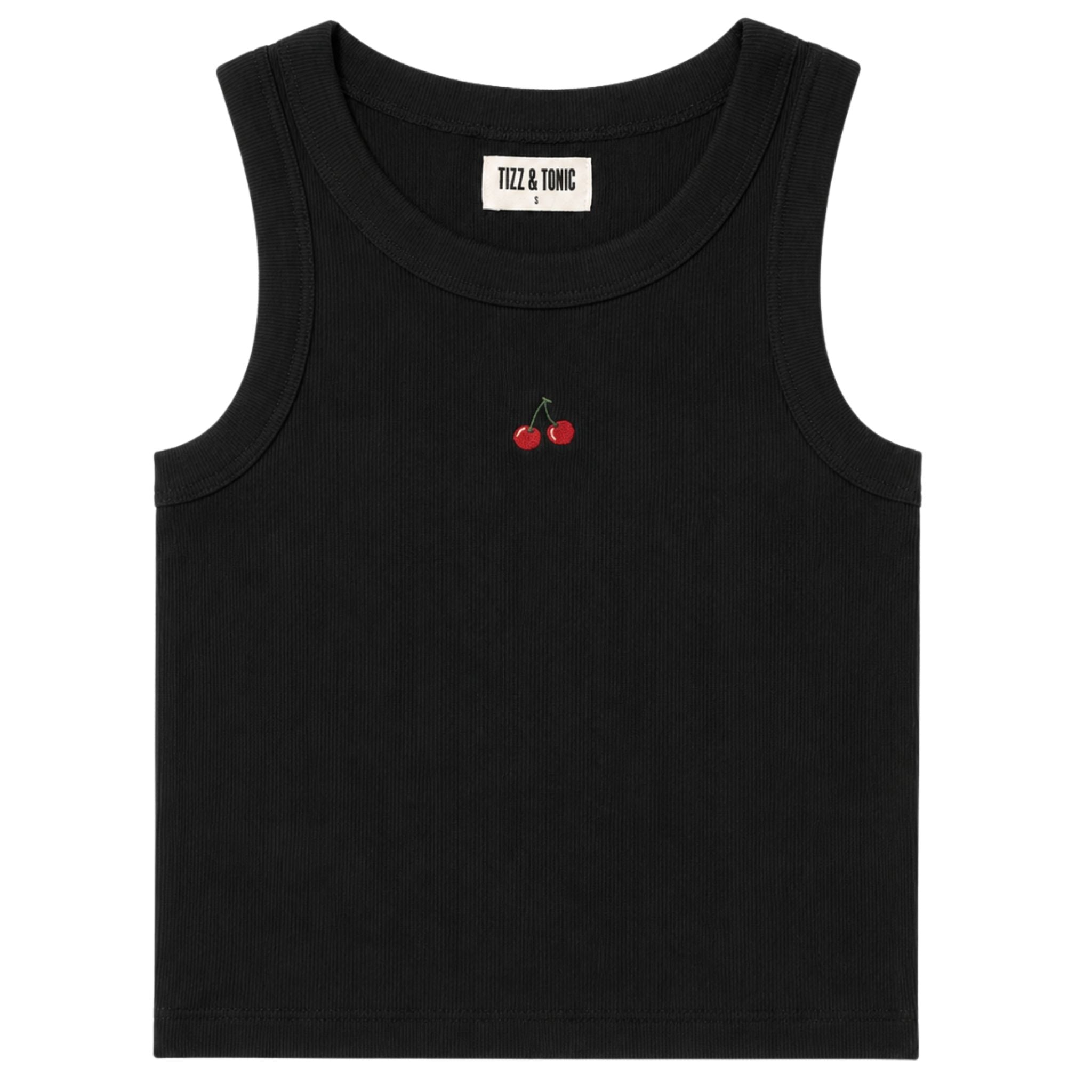 🍒Kirsche Jane Geripptes Bio-Baumwoll Tank Top