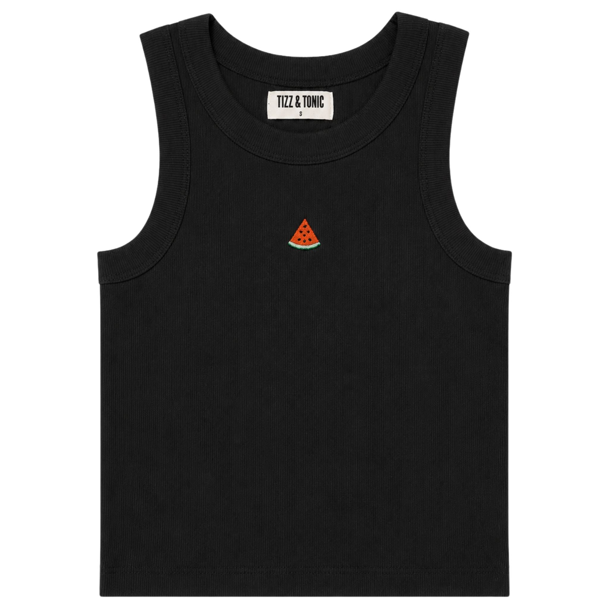 🍉 Wassermelone Jane Geripptes Bio-Baumwoll Tank Top