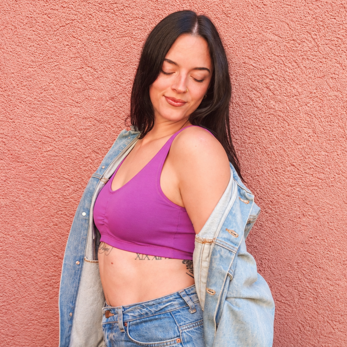 Disco Grape Lola Soft Bra (Organic Cotton)
