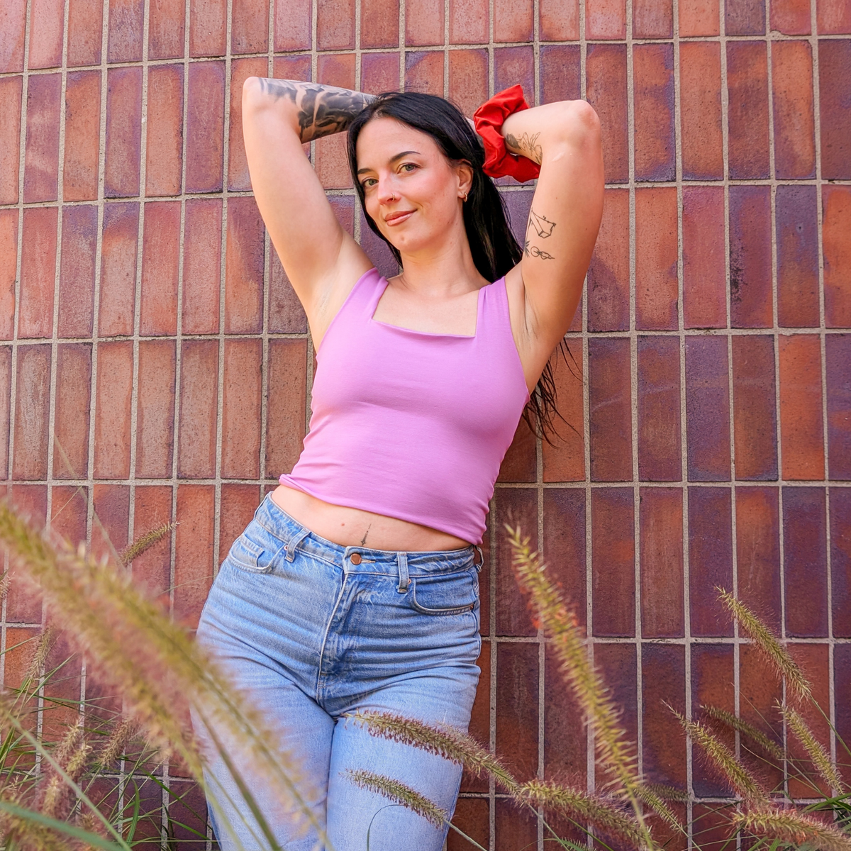 Dusty Pink Frankie Tank Top (Organic Cotton)