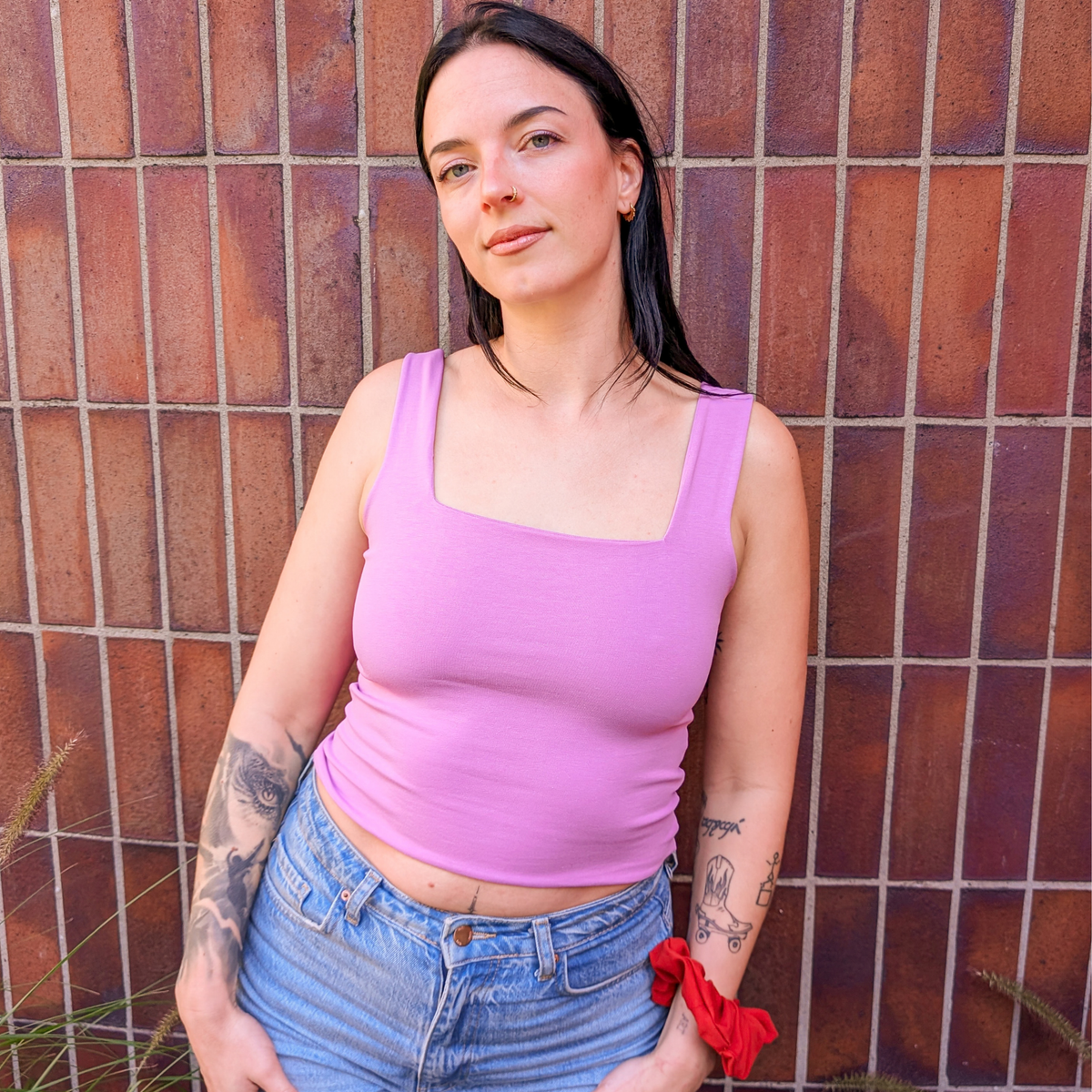 Dusty Pink Frankie Tank Top (Bio-Baumwolle)