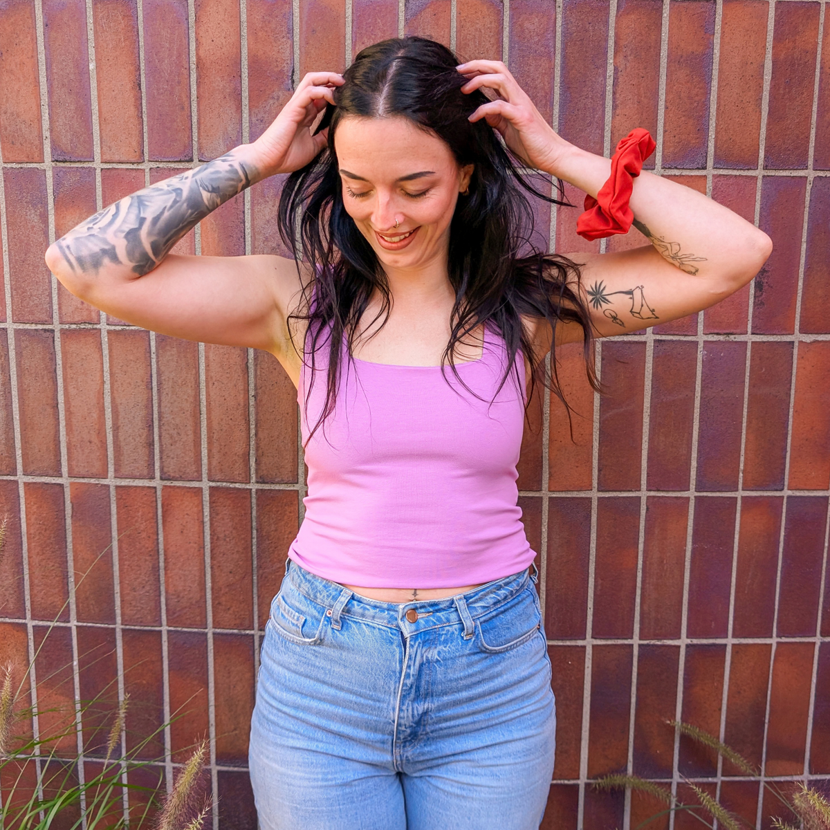 Dusty Pink Frankie Tank Top (Organic Cotton)
